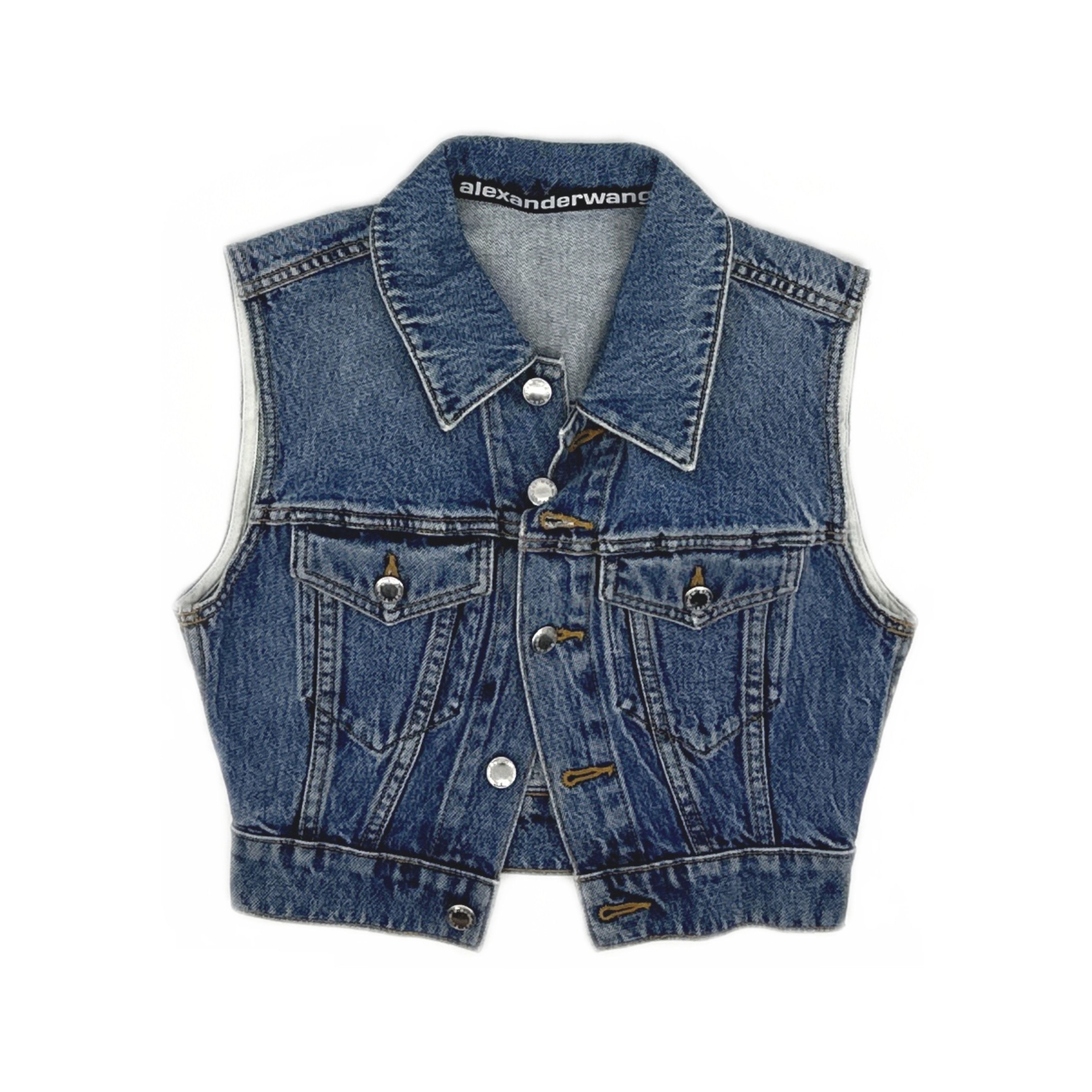 Alexander Wang Alexander Wang Blue Denim Vest Size S Size S / US 4 / IT 40 - 1 Thumbnail
