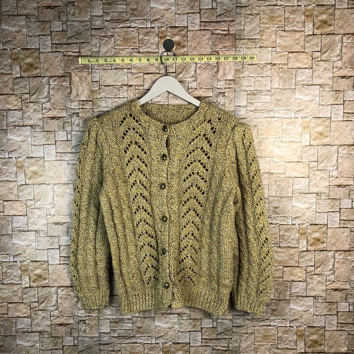 Homespun Knitwear × Japanese Brand Japan Yellow crochet Knitwear vintage #A1067 Size S / US 4 / IT 40 - 1 Thumbnail