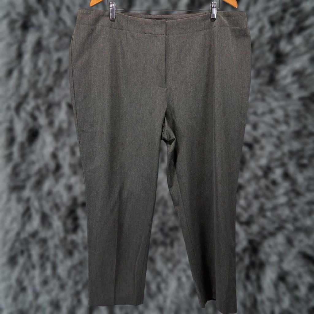 Talbots Talbots NEW! Grey Dress Pants Size 22W Plus Stretch Elastic Sides Size 40" / US 18 - 1 Thumbnail