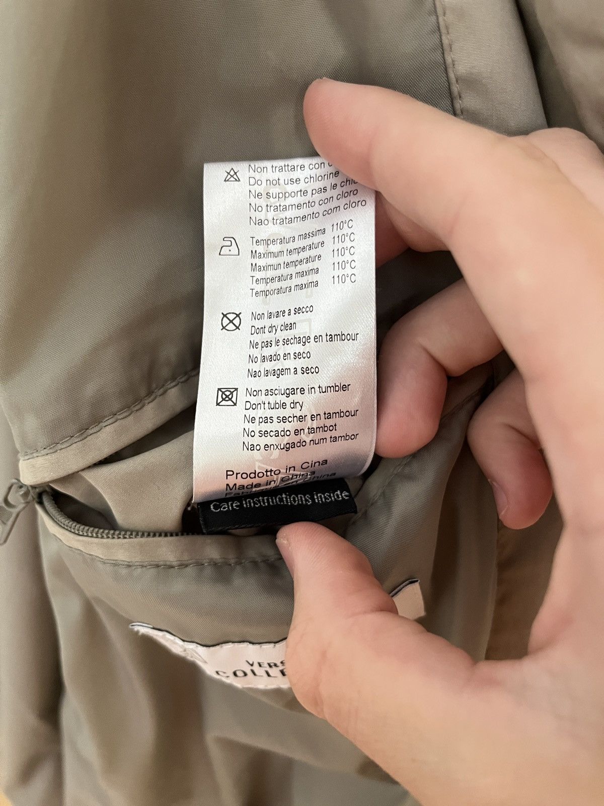 Versace Versace Collection Taupe Bomber Jacket - Size 48 Size M / US 6-8 / IT 42-44 - 15 Thumbnail