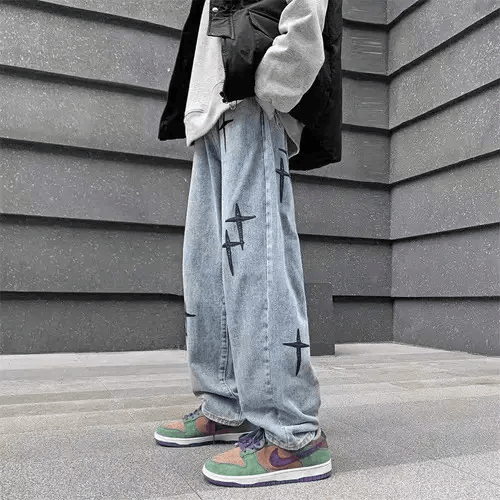 Japanese Brand Vintage washed baggy high street jeans Size US 30 / EU 46 - 2 Thumbnail