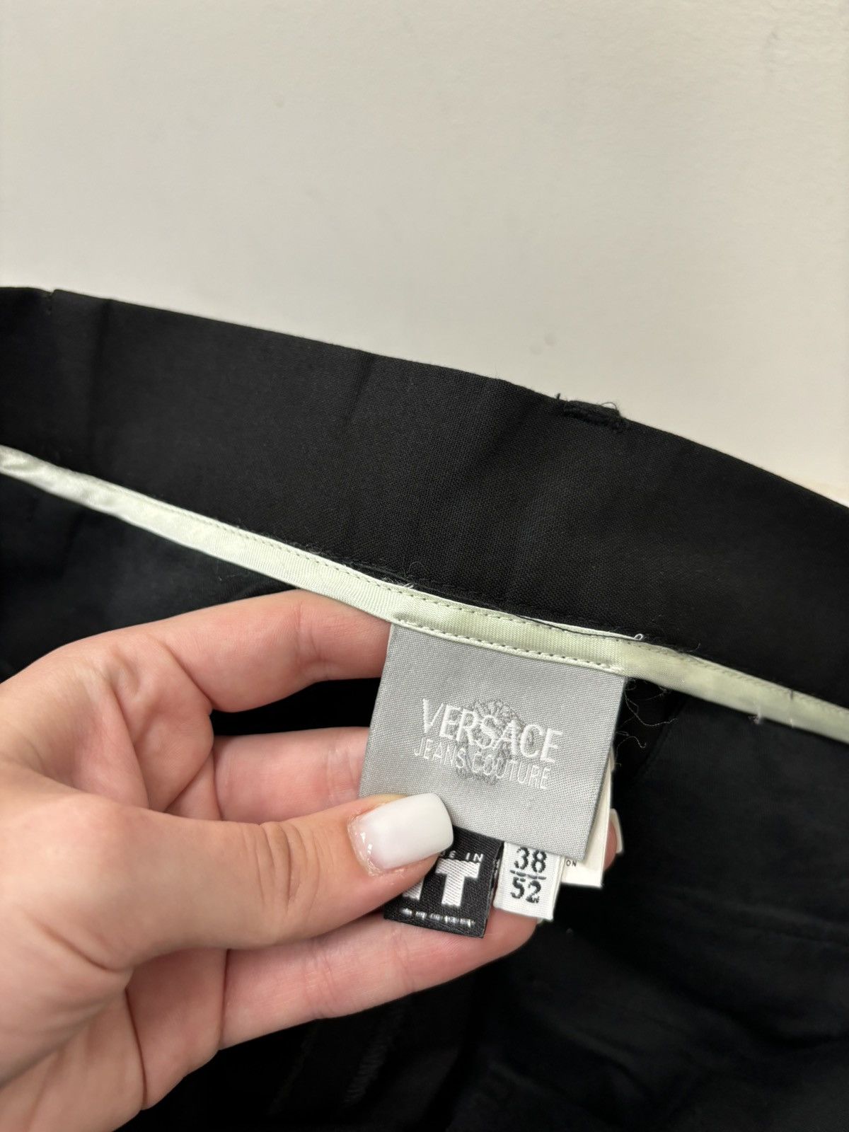 Versace Jeans Couture Versace Jeans Couture Men’s Black Relaxed Fit Dress Pants Size US 38 / EU 54 - 11 Thumbnail