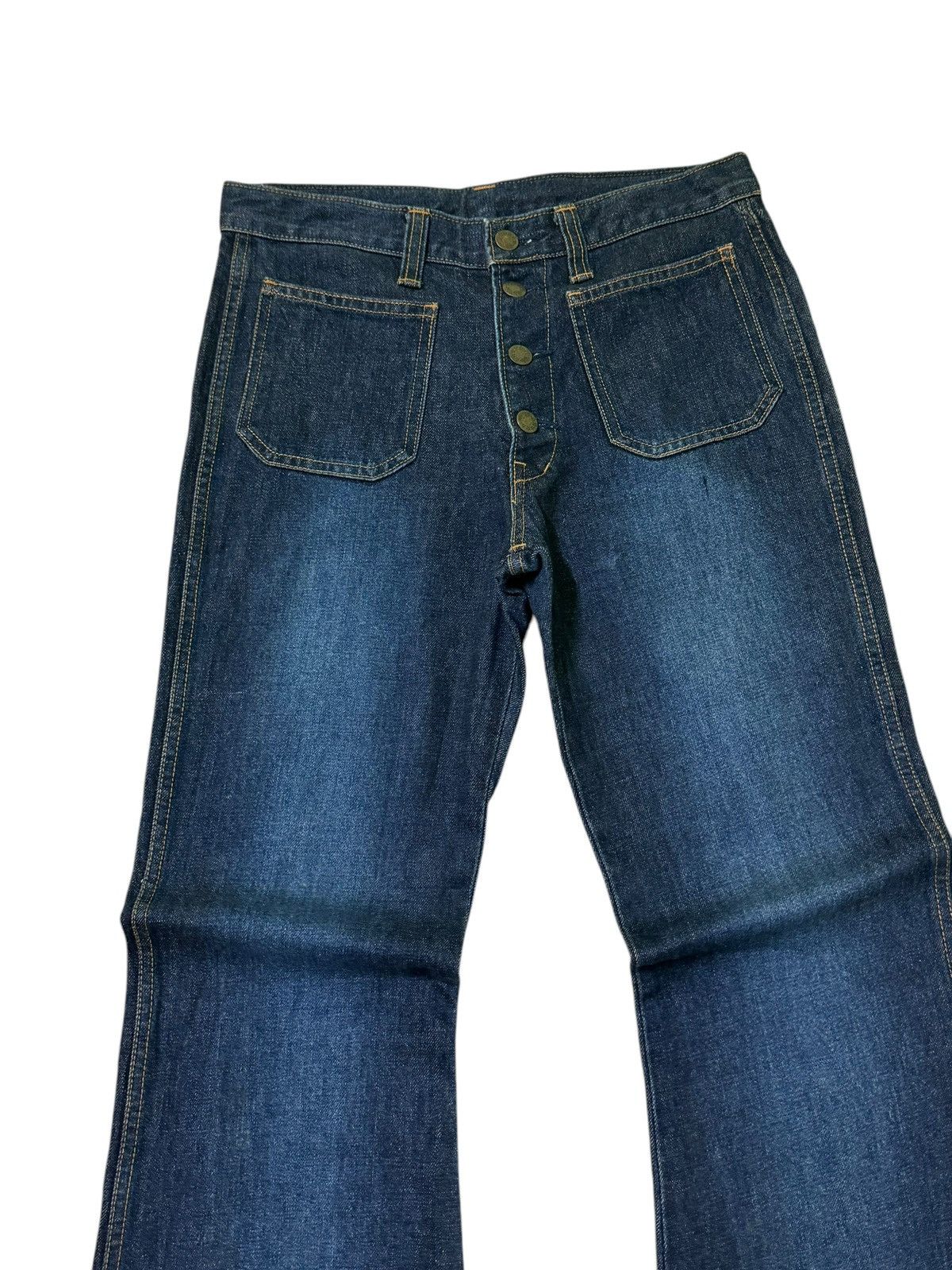 Hysteric Glamour × Japanese Brand FLARED VINTAGE BLUE WAY BELL BOTTOM BOOTCUT DENIM Size US 28 / EU 44 - 4 Thumbnail