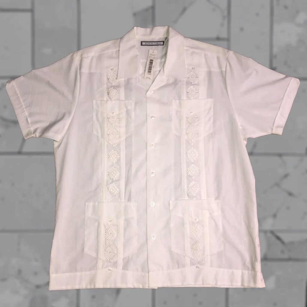 Vintage VINTAGE? MONTE CARLO Wedding Shirt Mens L Shirt White Short Sleeve Button-Up NWT Mens Large White Wedding Monte Carlo Shirt Mens L Size US L / EU 52-54 / 3 - 1 Thumbnail
