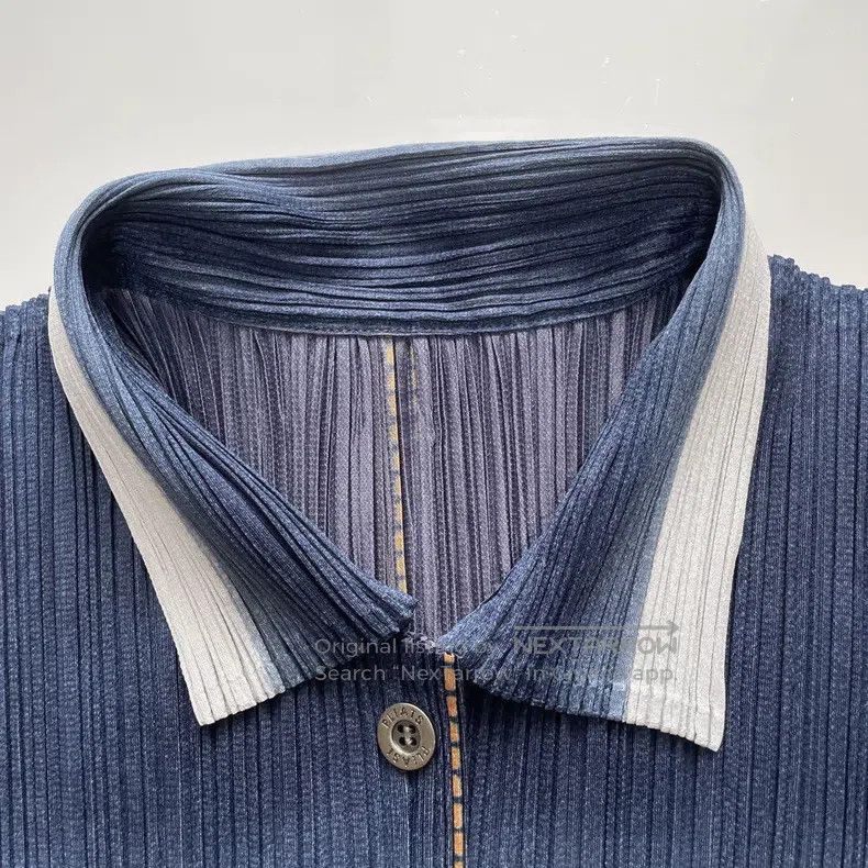 Issey Miyake Issey Miyake Blue Shirt Size M / US 6-8 / IT 42-44 - 4 Thumbnail