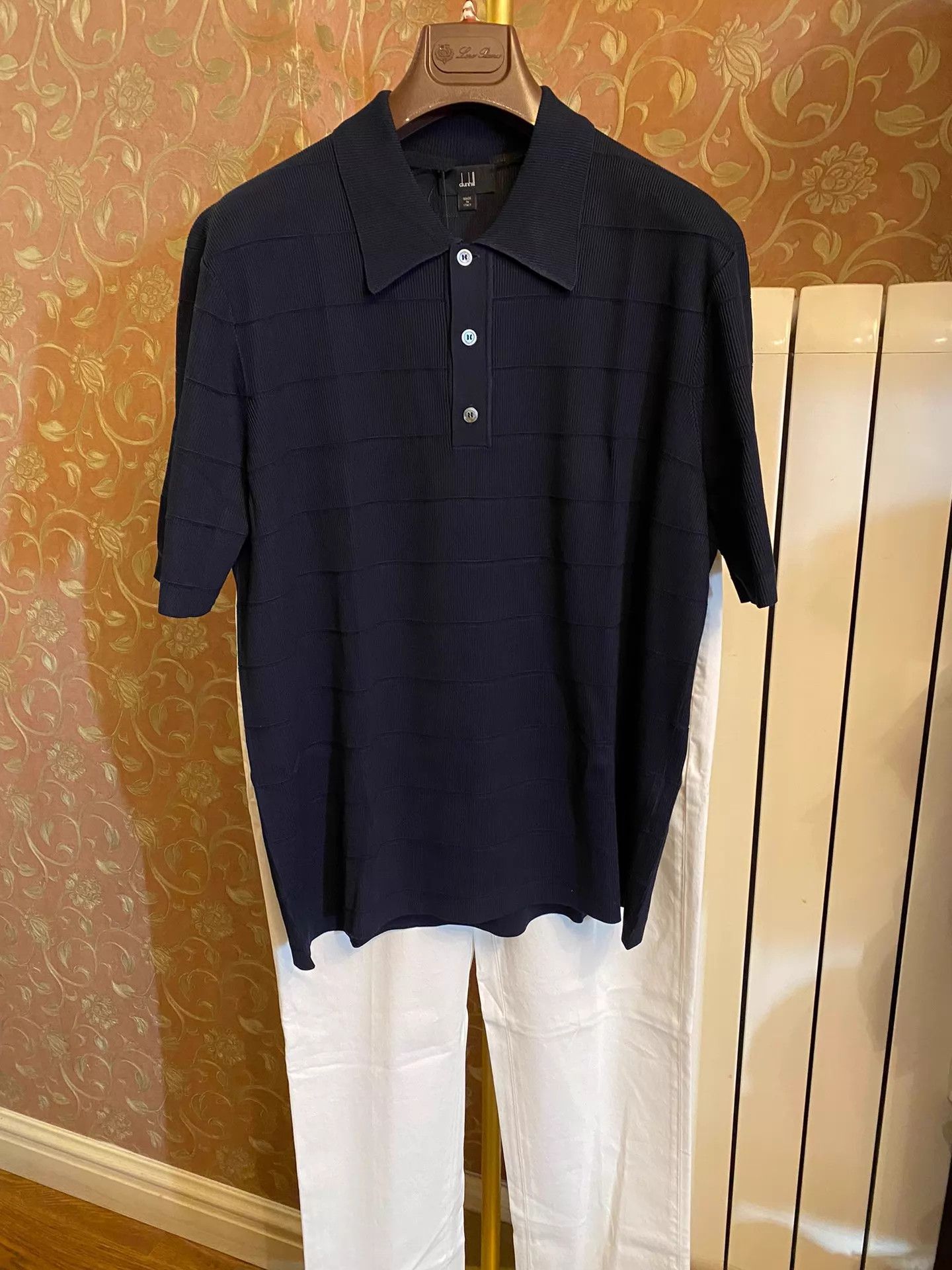Alfred Dunhill dunhill 100% Heavyweight Silk Polo Shirt Italy XL Size US XL / EU 56 / 4 - 1 Thumbnail