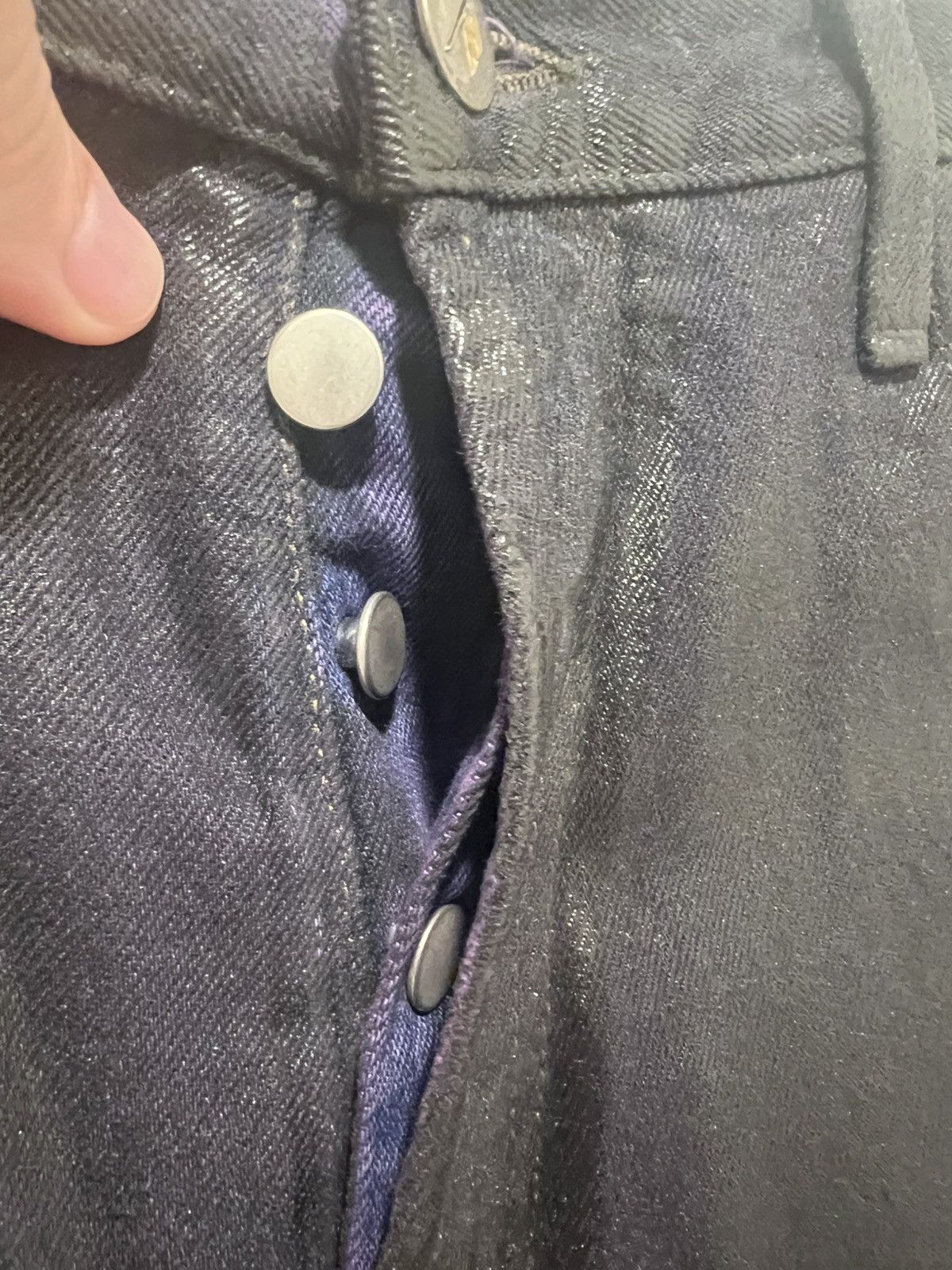 The Attico THE ATTICO Coated Straight Leg Jeans Size 29" - 6 Thumbnail