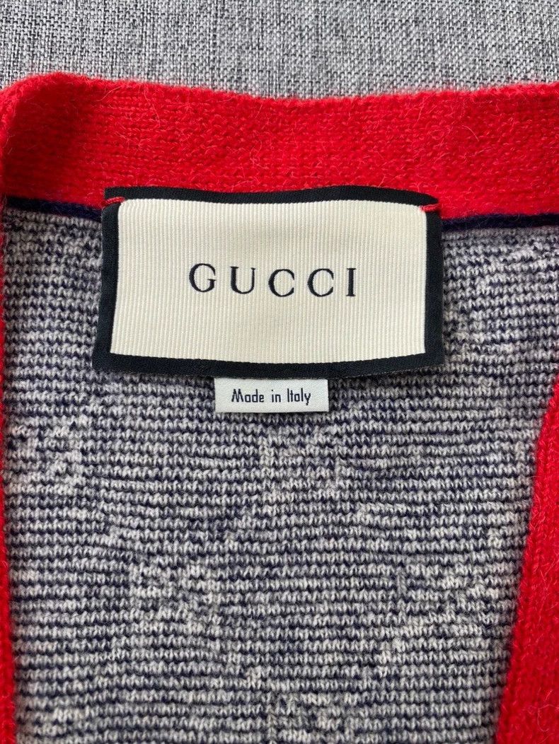 Gucci GucciBlue and red snowflake GG knitted women's cardigan 250 Size S / US 4 / IT 40 - 6 Thumbnail