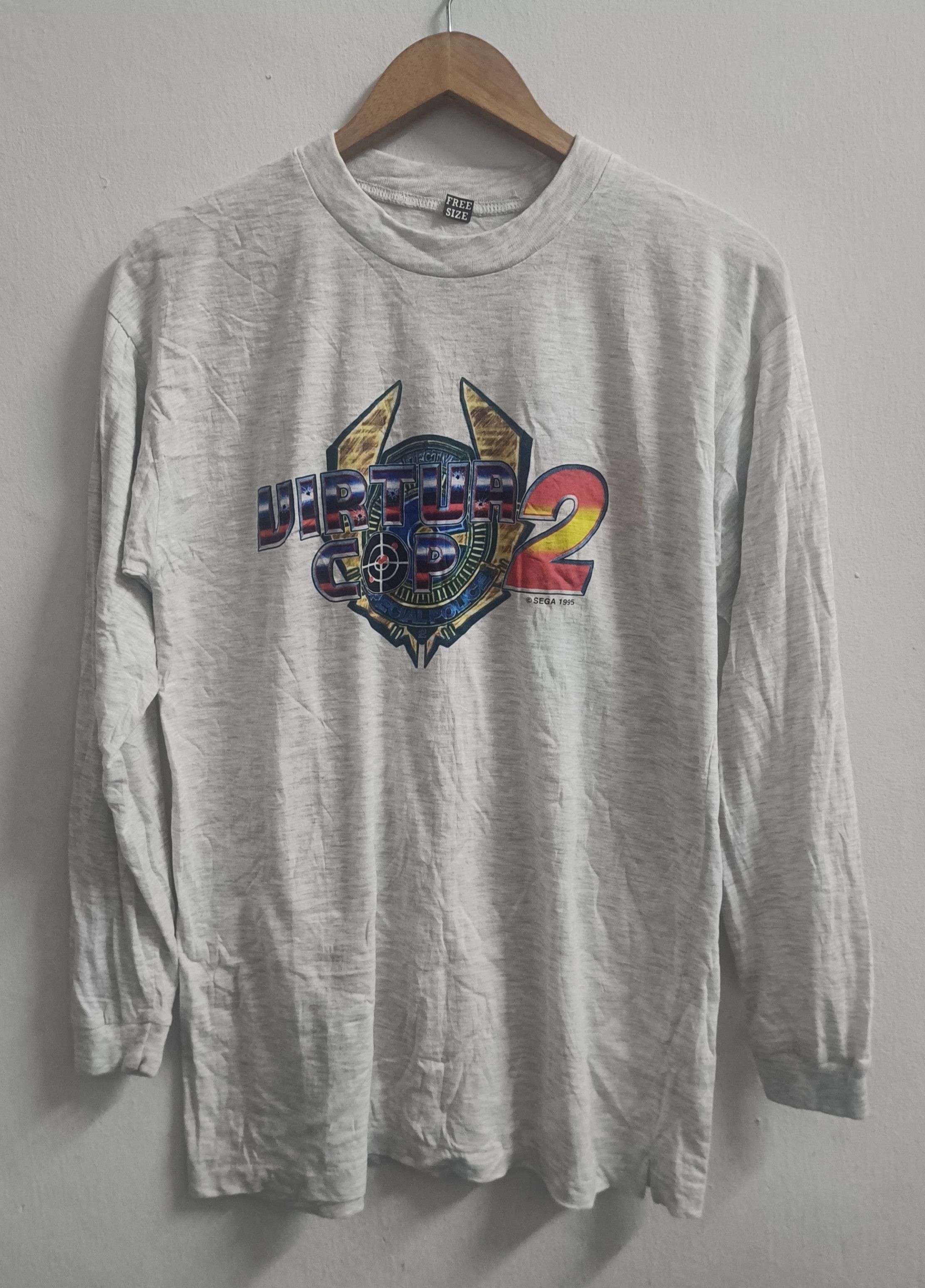 Vintage 🔥🔥Rare Vintage 90s Virtua Cop 2 Special Police L.S. Tee Size US M / EU 48-50 / 2 - 1 Thumbnail