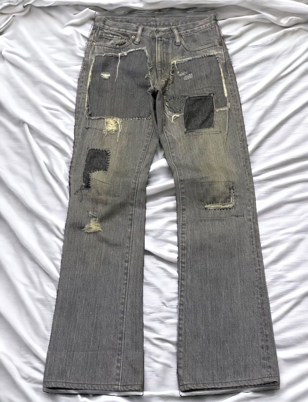 Kapital × Kapital Kountry Kapital Zipang Rat Crash Boro Patchwork Flared Jeans Size US 28 / EU 44 - 1 Thumbnail