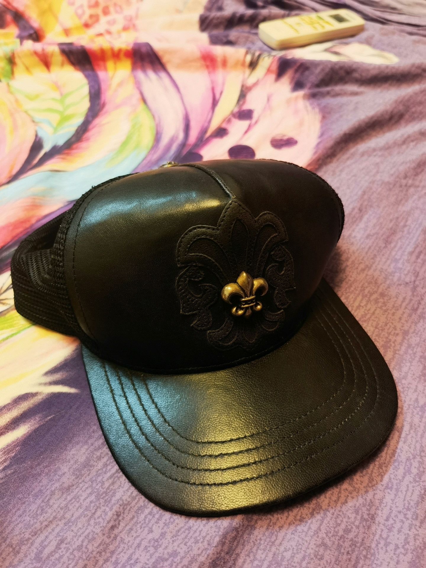 Chrome Hearts Chrome Hearts Patchwork Leather Trucker Hat Size ONE SIZE - 1 Thumbnail