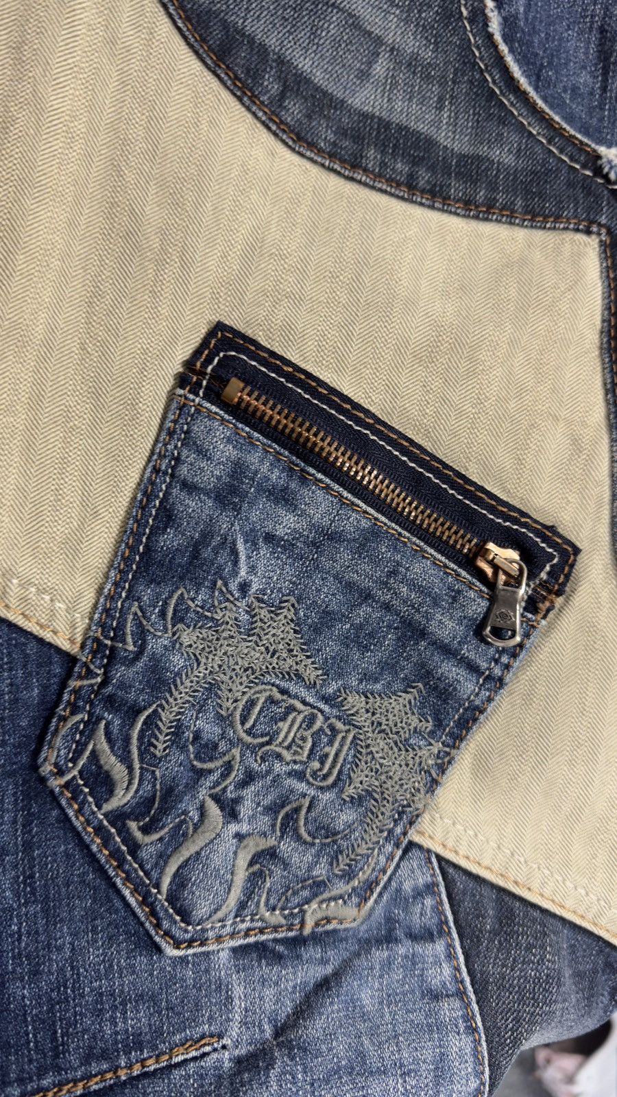 If Six Was Nine CIPO&BANXX Denim Patchwork Jeans Size US 42 / EU 58 - 6 Thumbnail