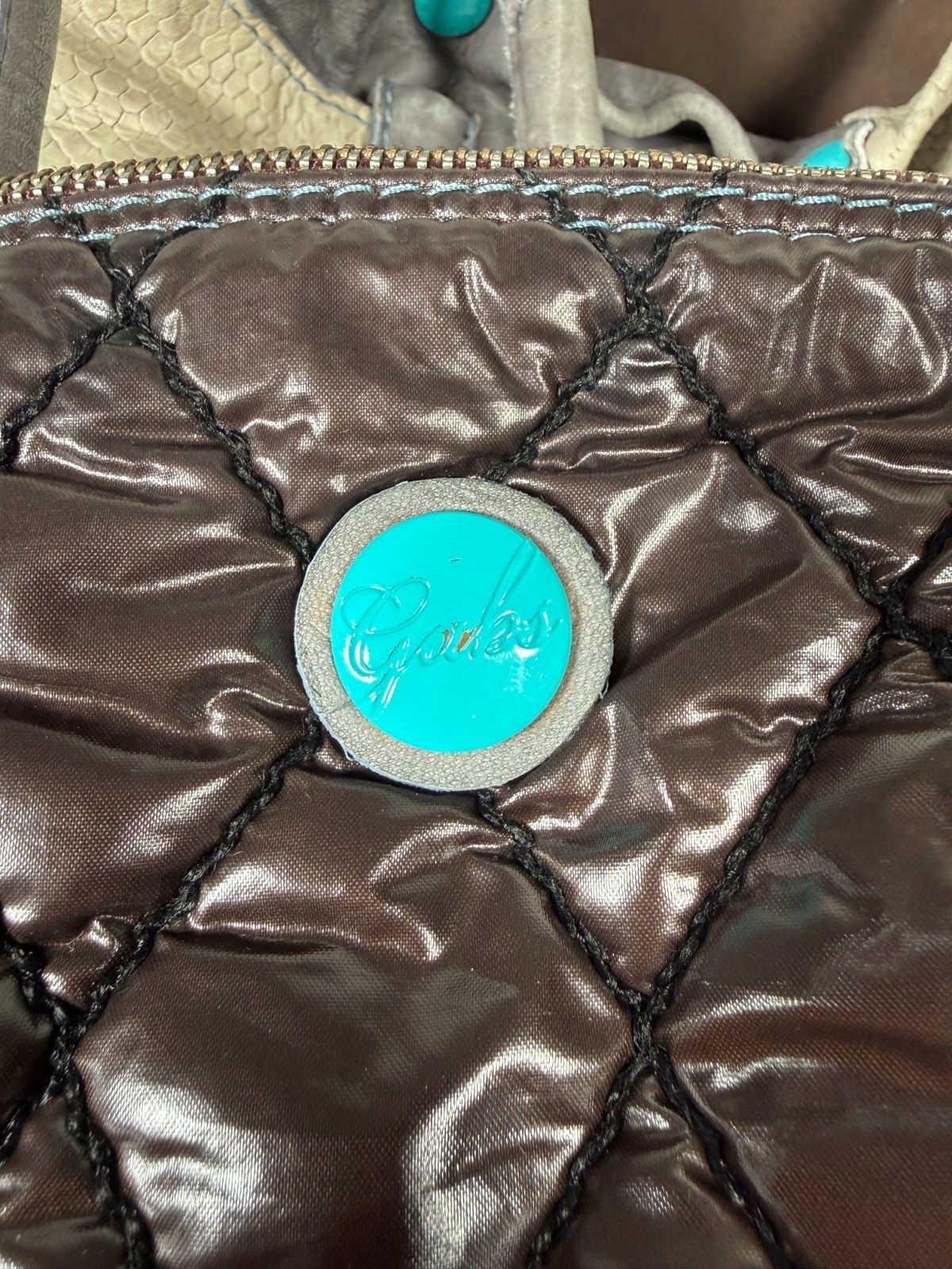 Vintage Y2K GABS Made in Italy Cow Leather Hairy Blue Hobo Bag Size ONE SIZE - 3 Thumbnail