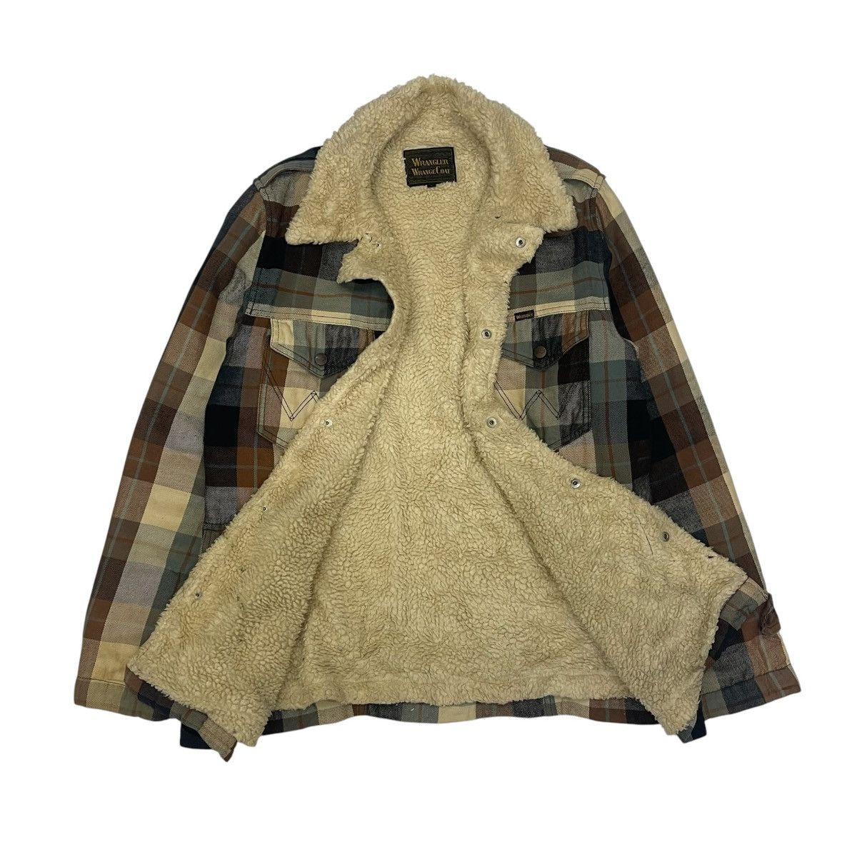 Wrangler Vintage Wrangler Plaids Shearling Button Jacket Size US L / EU 52-54 / 3 - 4 Thumbnail