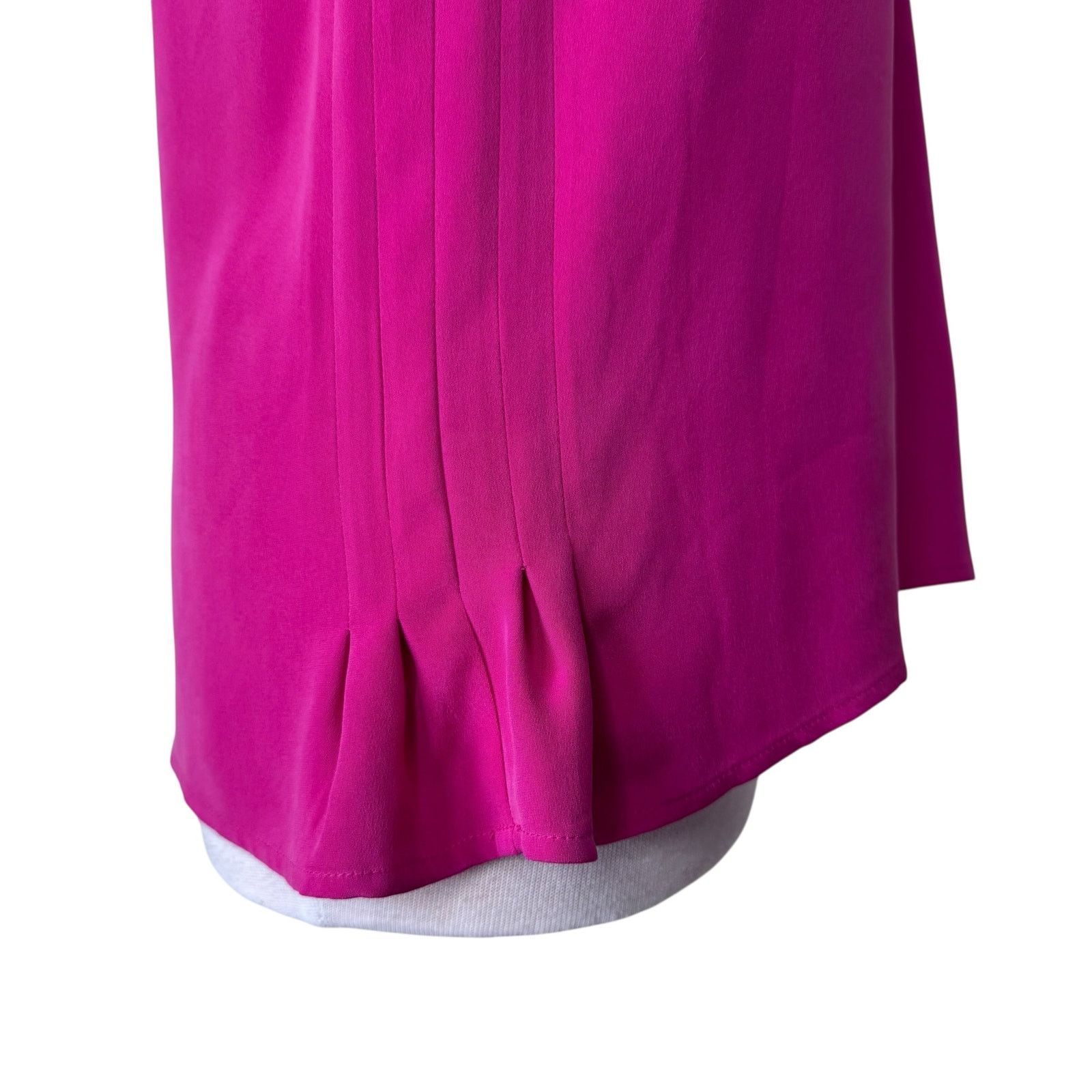 Other MADISON MARCUS Silk Fuchsia Draped Pleated Cowl Neck Blouse Size M / US 6-8 / IT 42-44 - 5 Thumbnail