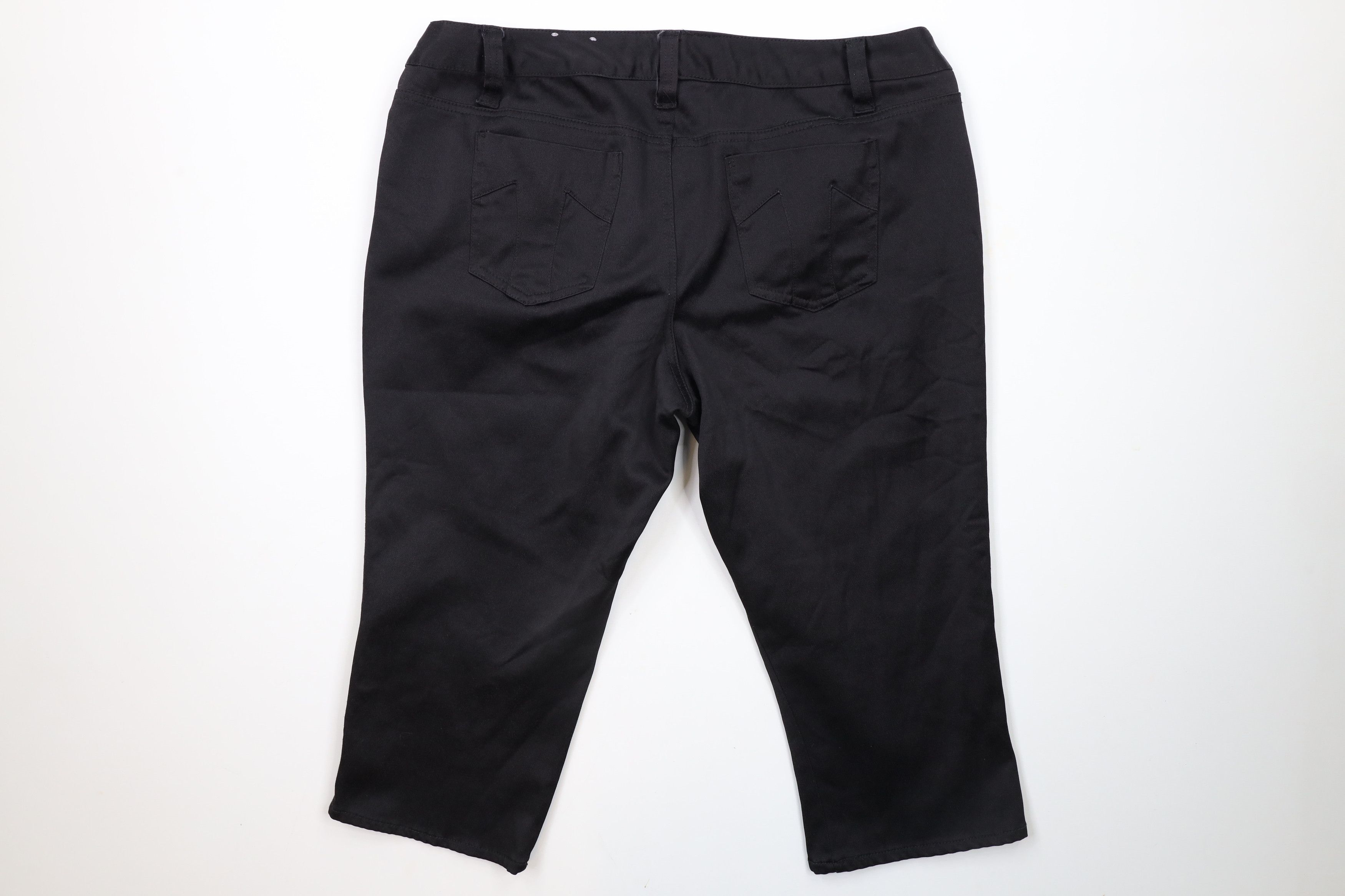 Vintage Vintage 90s Tripp NYC Skull Goth Capris Shorts Black Size 34" / US 12 / IT 48 - 8 Thumbnail