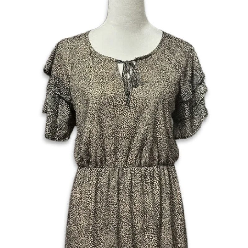 Other Bobeau Midi Dress Fit & Flare Spotted Brown Women's S NWOT Size S / US 4 / IT 40 - 3 Thumbnail