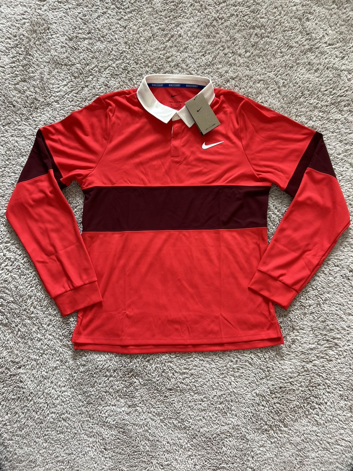 Nike Nike Slam Dri-Fit ADV Long Sleeve Polo Tennis Shirt Size US M / EU 48-50 / 2 - 6 Thumbnail