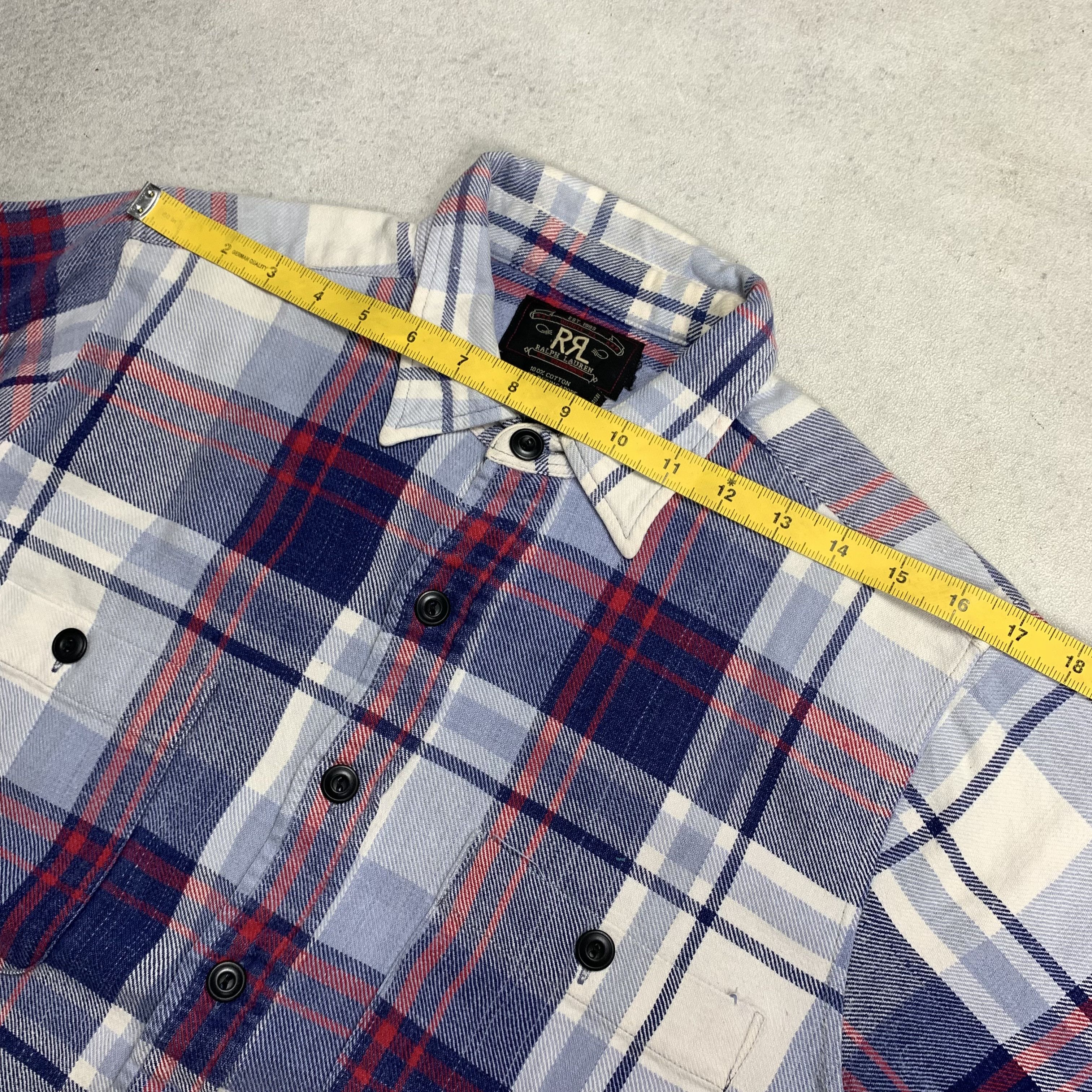 RRL Ralph Lauren RRL Flannel Plaid Button Up Shirt Ralph Lauren Double RL Size US S / EU 44-46 / 1 - 8 Thumbnail