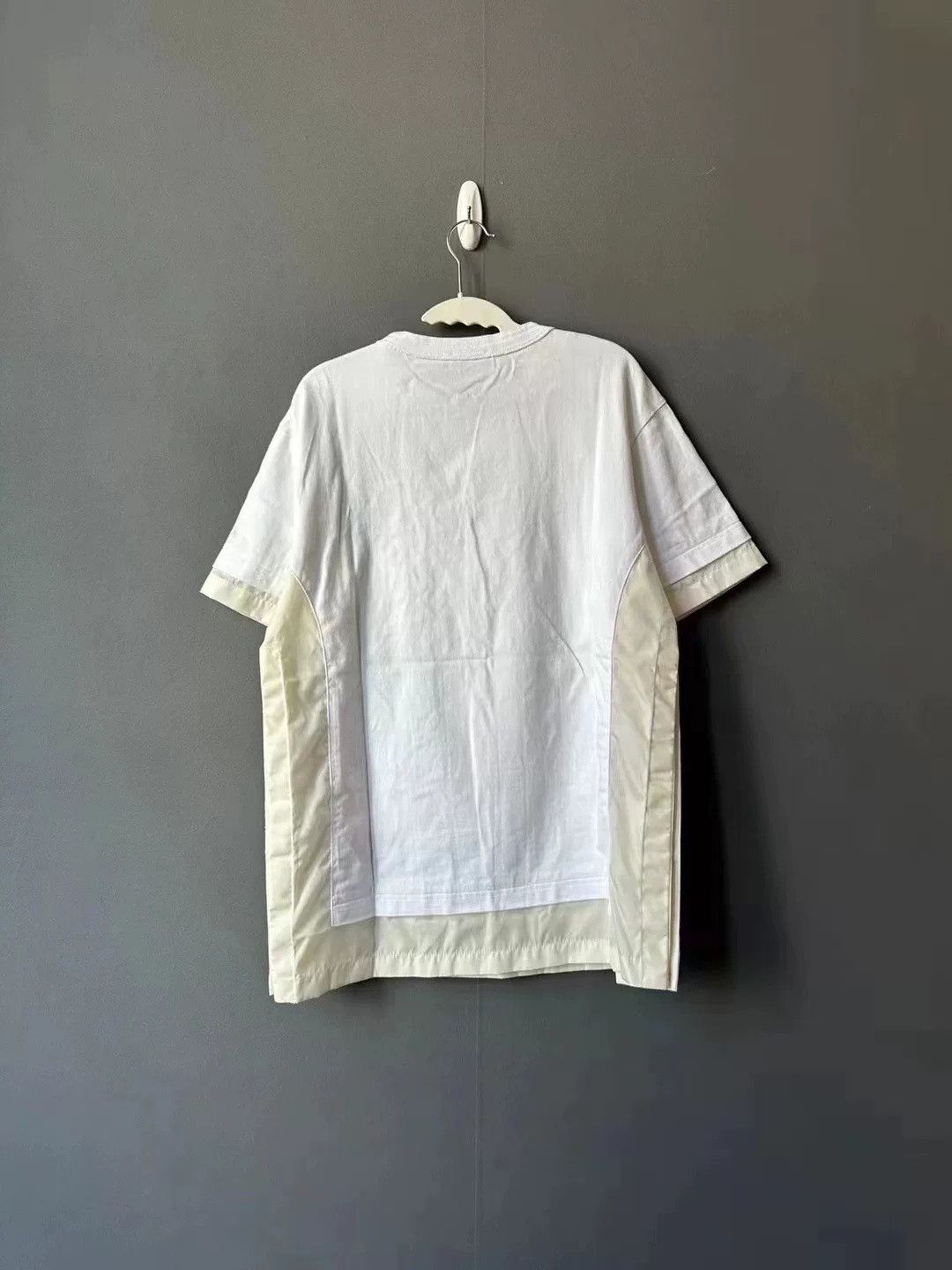 Sacai Dior x sacai Beige Paneled Short-Sleeve Size US M / EU 48-50 / 2 - 2 Thumbnail