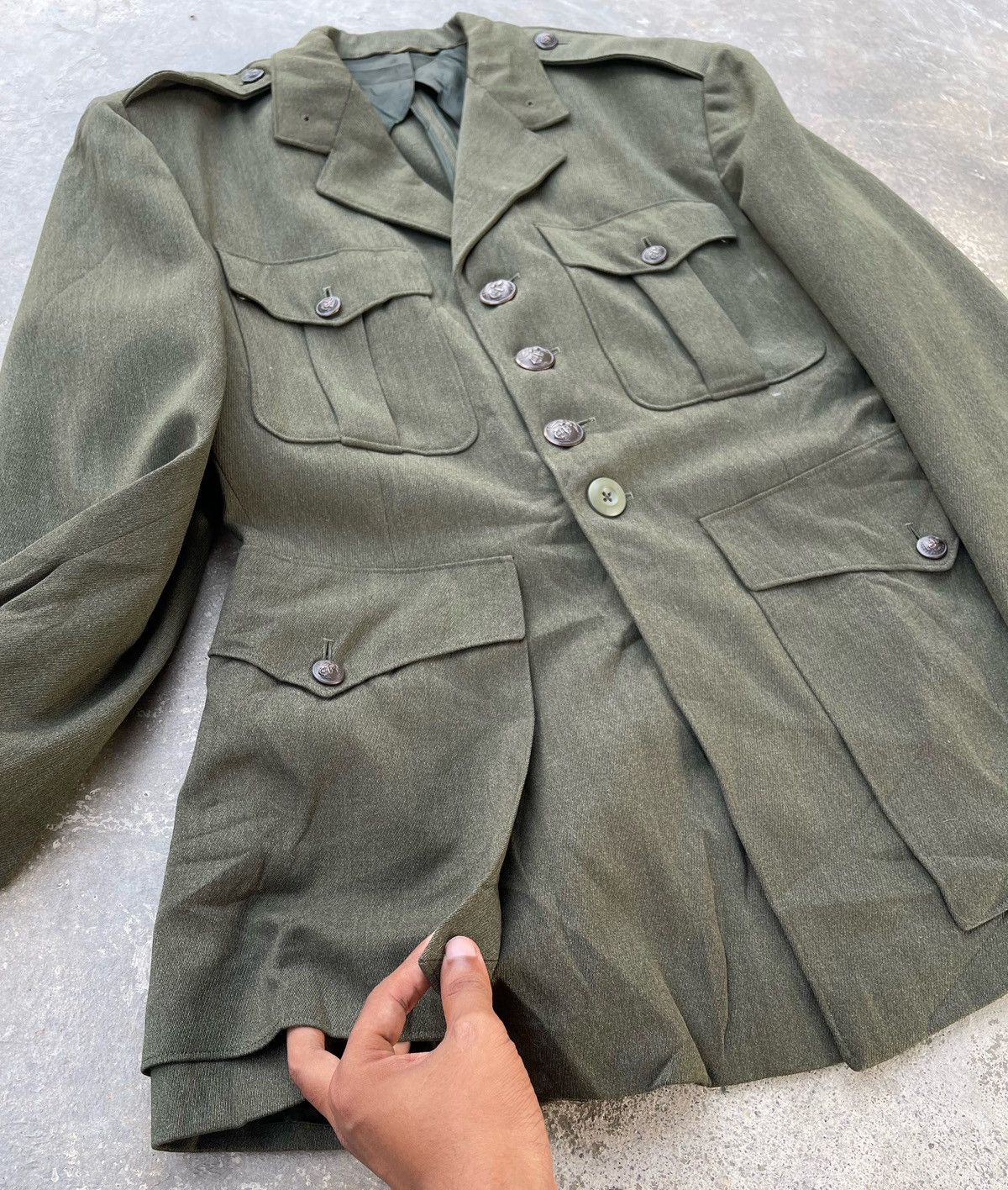 Vintage 🔥Vintage 1953s WW2 USMC Marine Corps Military Coat/Jacket Size US S / EU 44-46 / 1 - 9 Thumbnail