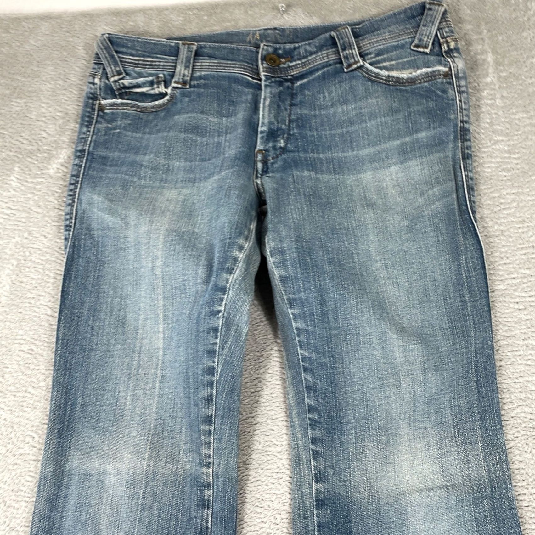 Vintage Mavi Zoe Low Rise Bootcut Jeans Womens 31x32 Blue Denim Y2K Retro 2000s Size 24" / US 00 / IT 34 - 4 Thumbnail