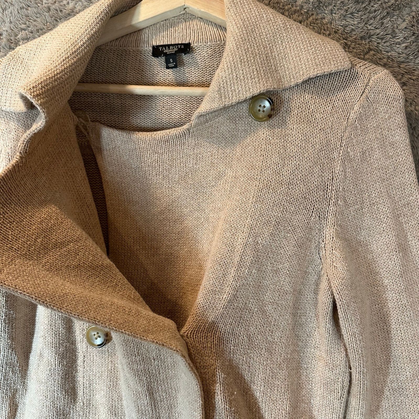 Other Talbots Double Breasted Cardigan Sweater Collar S SP PS Size S / US 4 / IT 40 - 4 Thumbnail