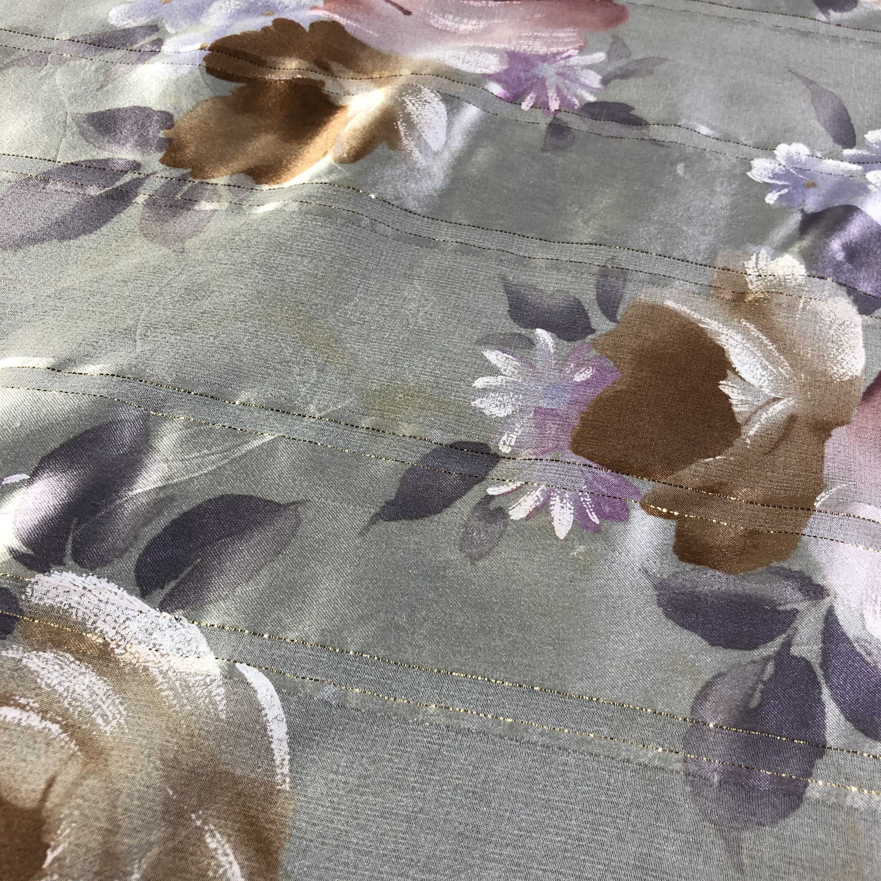 Mila Schon Mila Schon Floral Hand Rolled Silk Scarf M1009 Size ONE SIZE - 9 Thumbnail