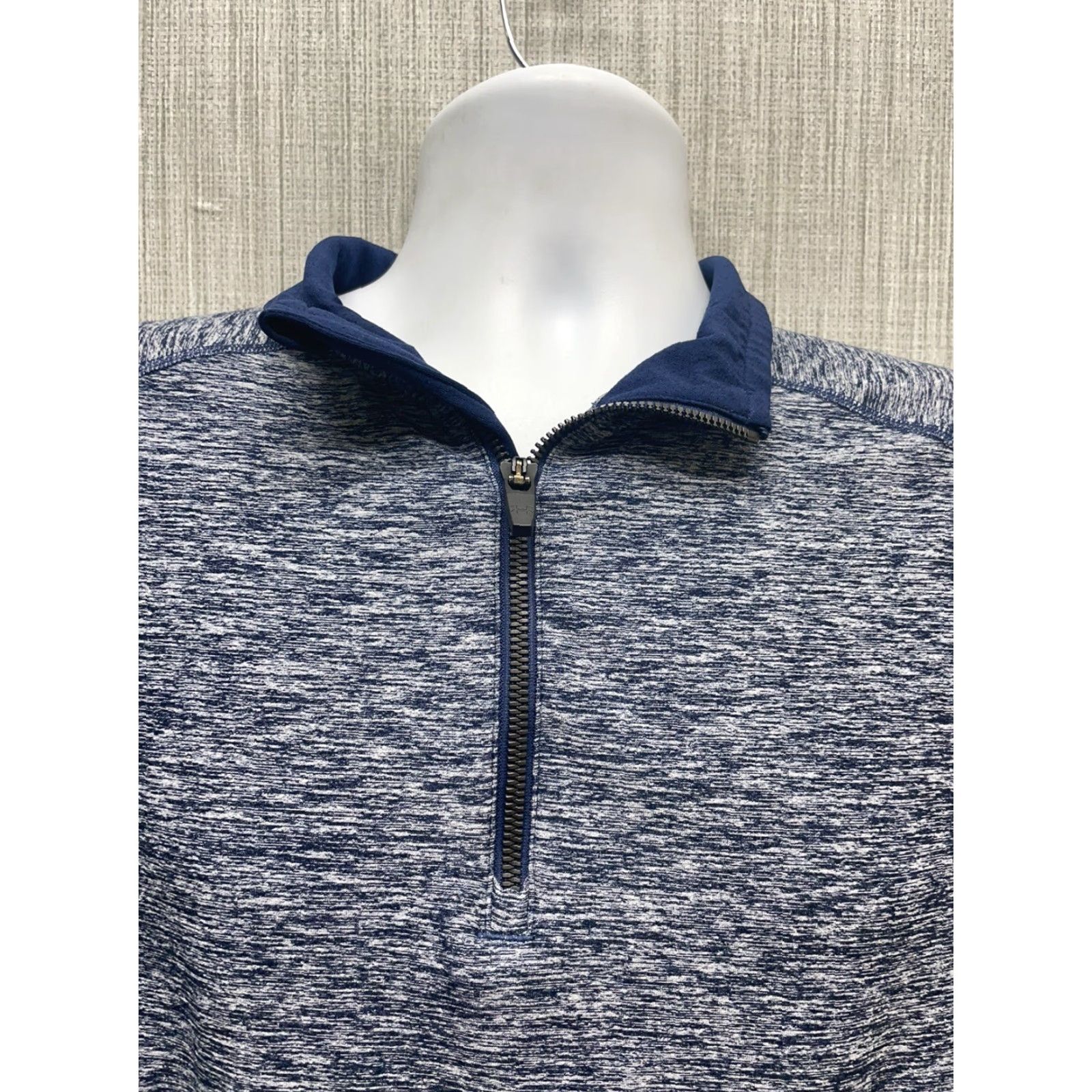 Under Armour Under Armour Fitted Half Zip Pullover Sweatshirt Mens L Dark Navy Blue Navy Blue?? Size US L / EU 52-54 / 3 - 2 Thumbnail