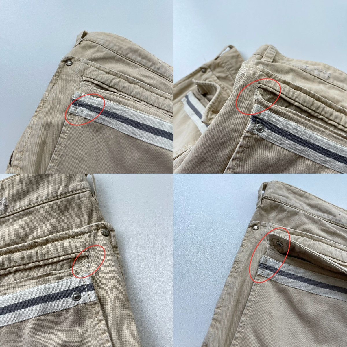 Prada Prada Vintage Pocket Archive Distressed Pants Beige Size US 34 / EU 50 - 13 Thumbnail