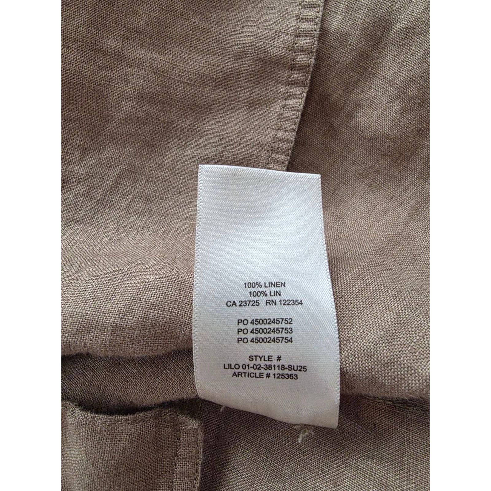 Aritzia Aritzia Babaton men linen Button-Up brown Shirt M A001530 Size US M / EU 48-50 / 2 - 6 Thumbnail