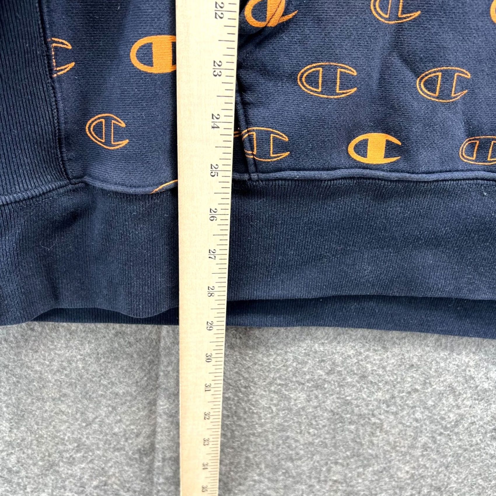 Champion VINTAGE Champion Sweater Womens 2X Blue Orange Reverse Weave Hoodie Pullover AOP Vtg Size XXL / US 16-18 / IT 52-54 - 6 Thumbnail