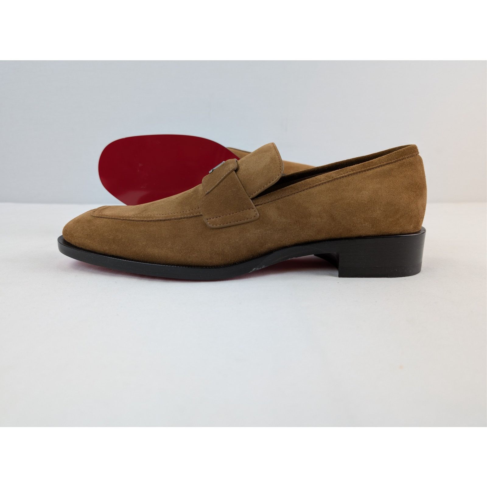 Christian Louboutin o1rshd1 Brown Suede Loafers Shoes Boots in Black Sole 44.5 Size US 11.5 / EU 44-45 - 13 Thumbnail