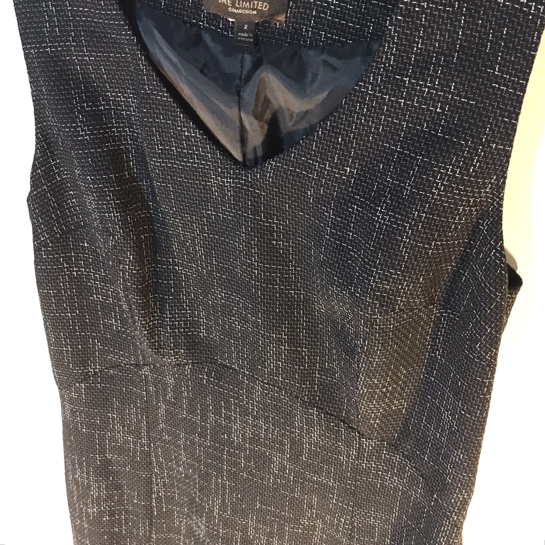 Vintage The Limited Collection Houndstooth Pencil Dress Womens Size 2 Black/White Strappy Sleeveless Size XS / US 0-2 / IT 36-38 - 4 Thumbnail