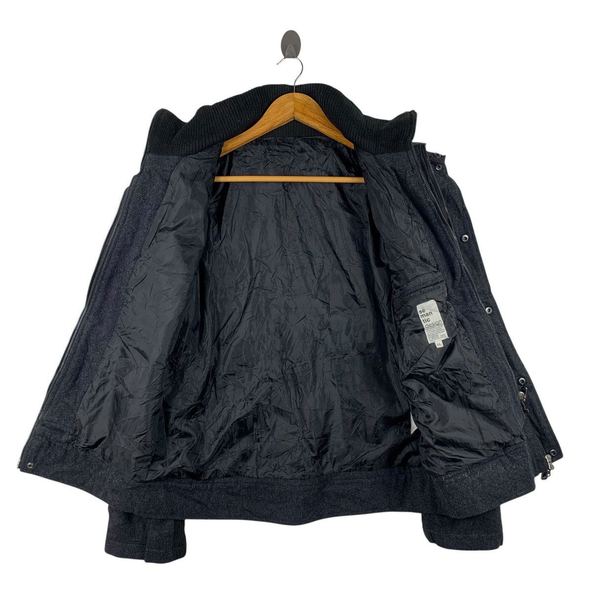 semanticdesign SEMANTIC DESIGN Japanese Brand Casualwear Wool Jacket Size US L / EU 52-54 / 3 - 3 Thumbnail