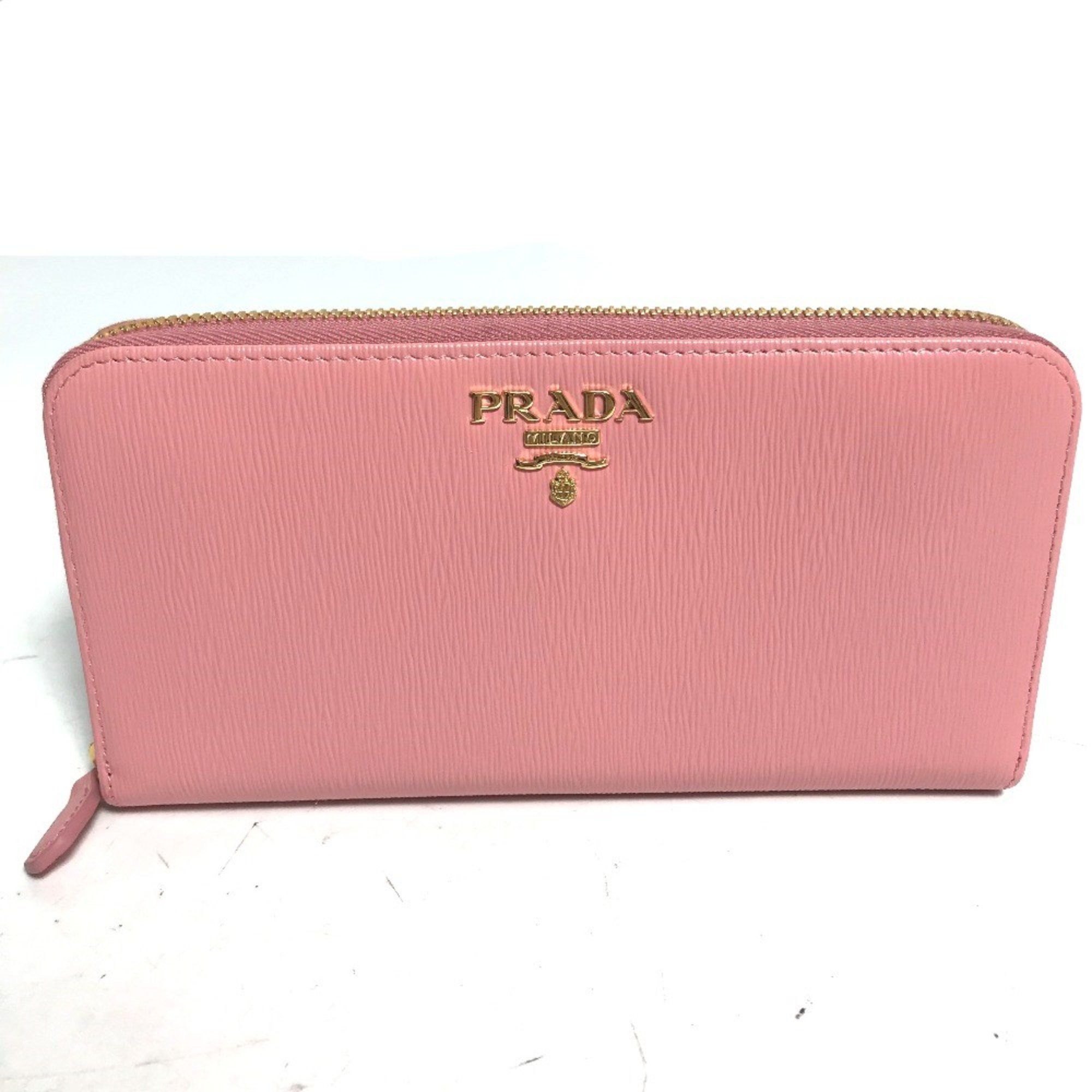 Prada PRADA logo Zip Around Long Wallet pink Size ONE SIZE - 1 Thumbnail