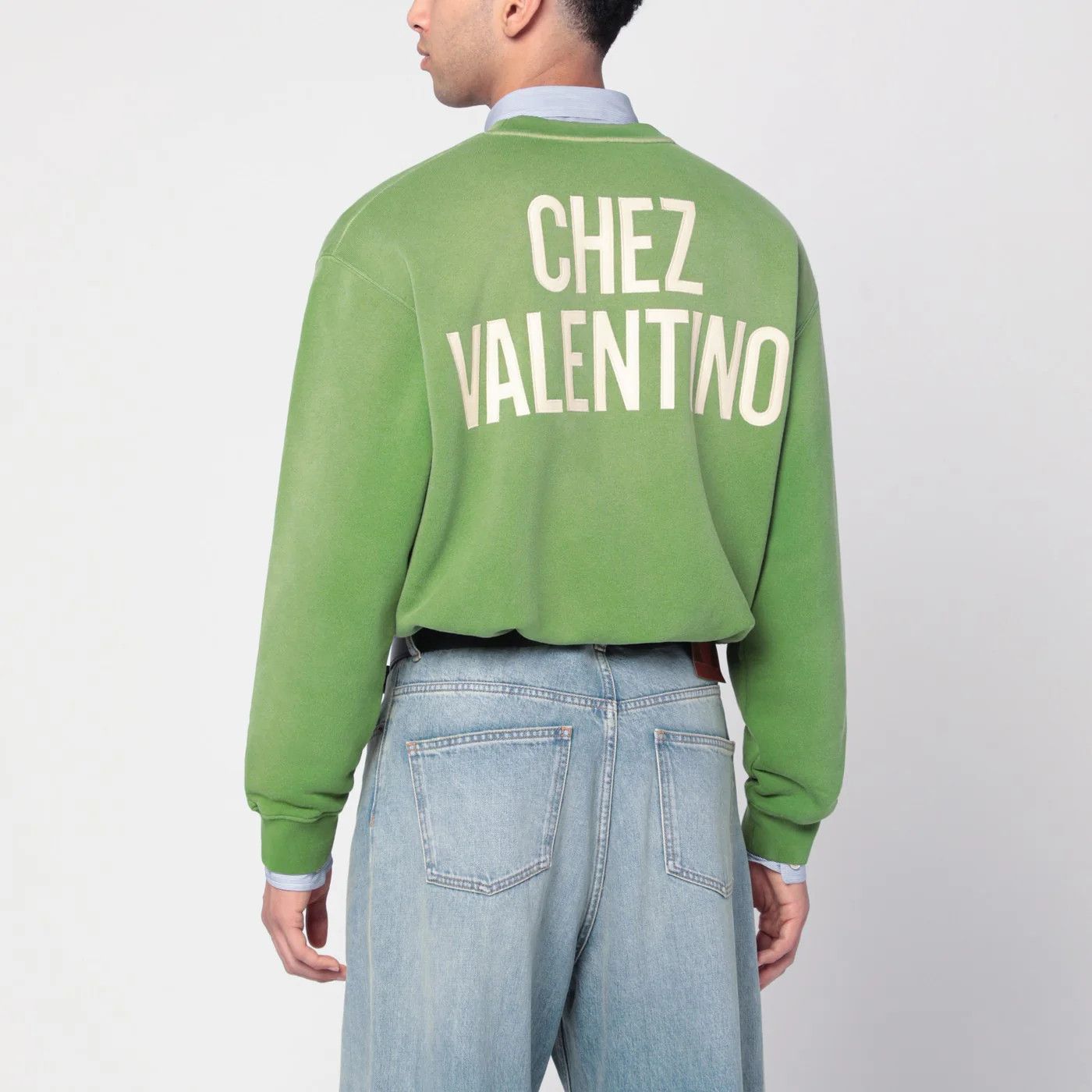 Valentino o1d2blof0326 Crew Neck Sweatshirt in Green Size US S / EU 44-46 / 1 - 3 Thumbnail