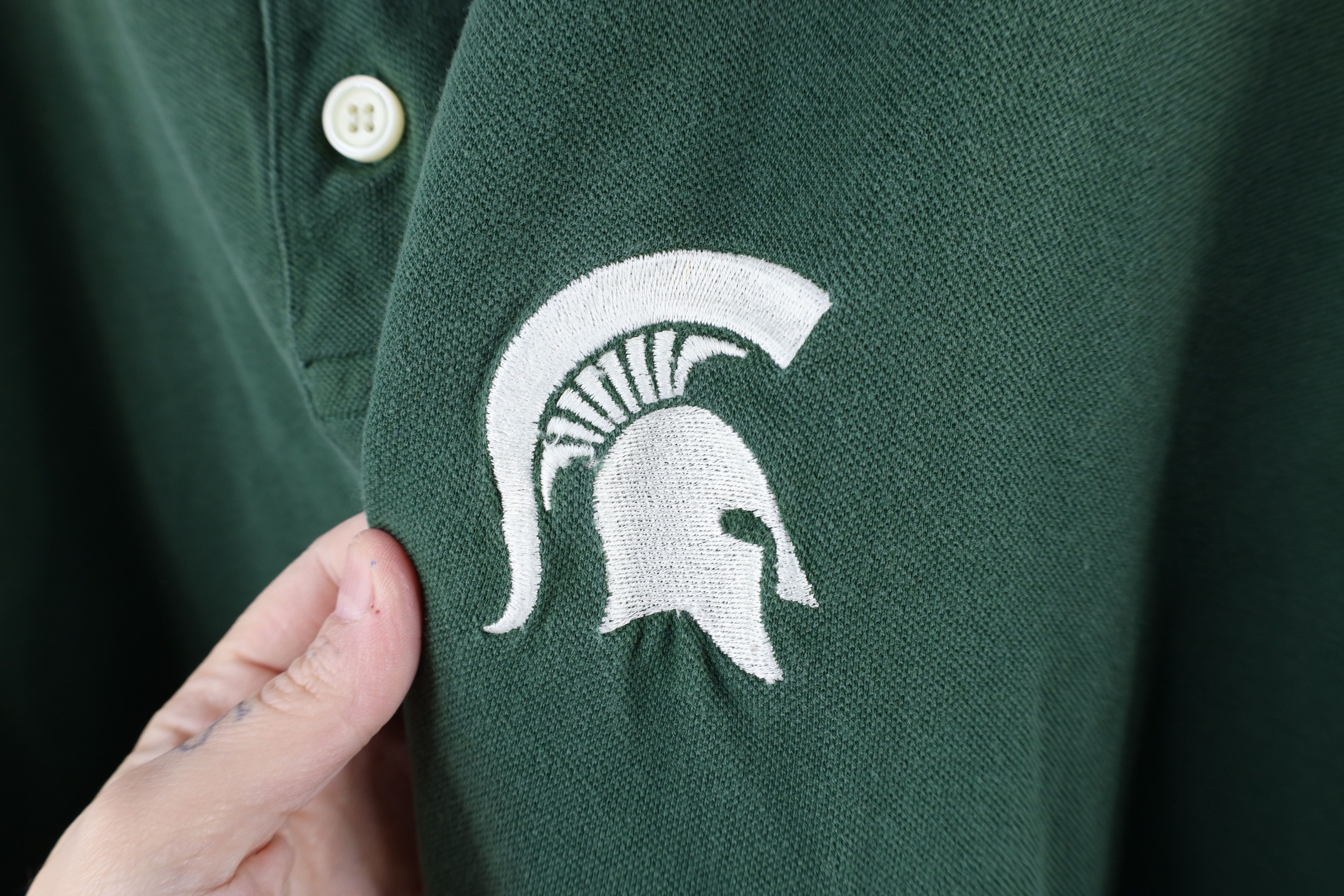 Russell Athletic × Vintage Vintage 90s Russell Athletic Michigan University Polo Shirt Size US XXL / EU 58 / 5 - 4 Thumbnail