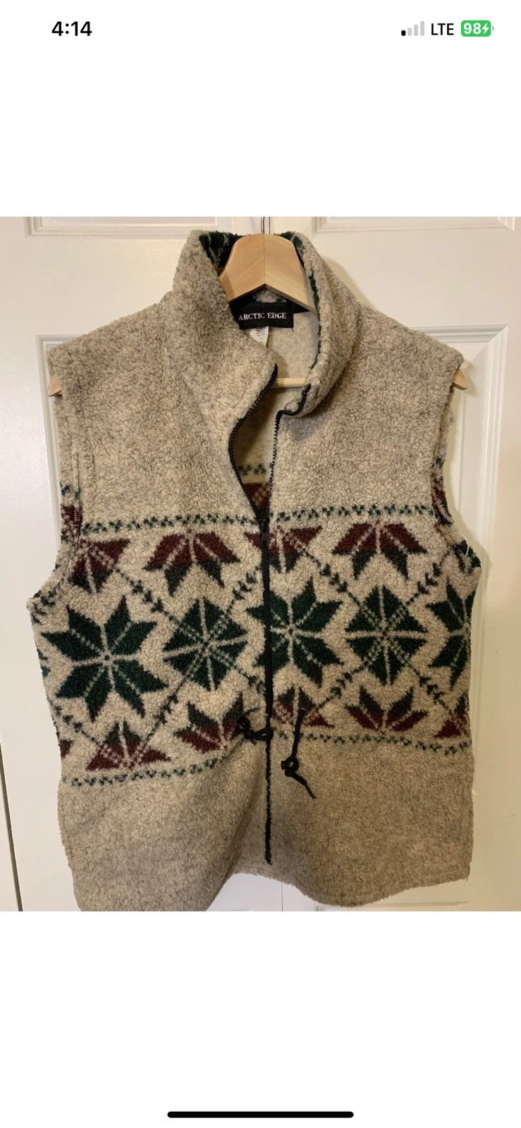 Other Arctic Edge Vest Mens Sz S Snowflake Winter Full Zip Pockets Size US S / EU 44-46 / 1 - 7 Thumbnail