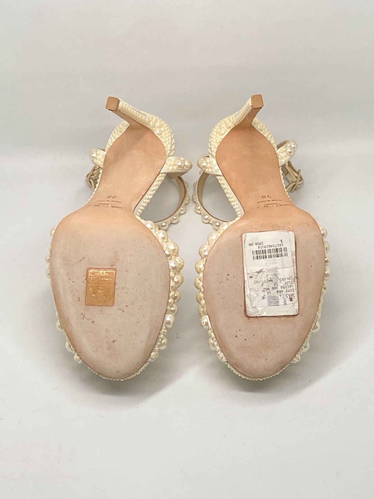 Jimmy Choo Jimmy Choo Sacora 100MM Pearl-Embellished Sandals size 38 Size US 8 / IT 38 - 16 Thumbnail