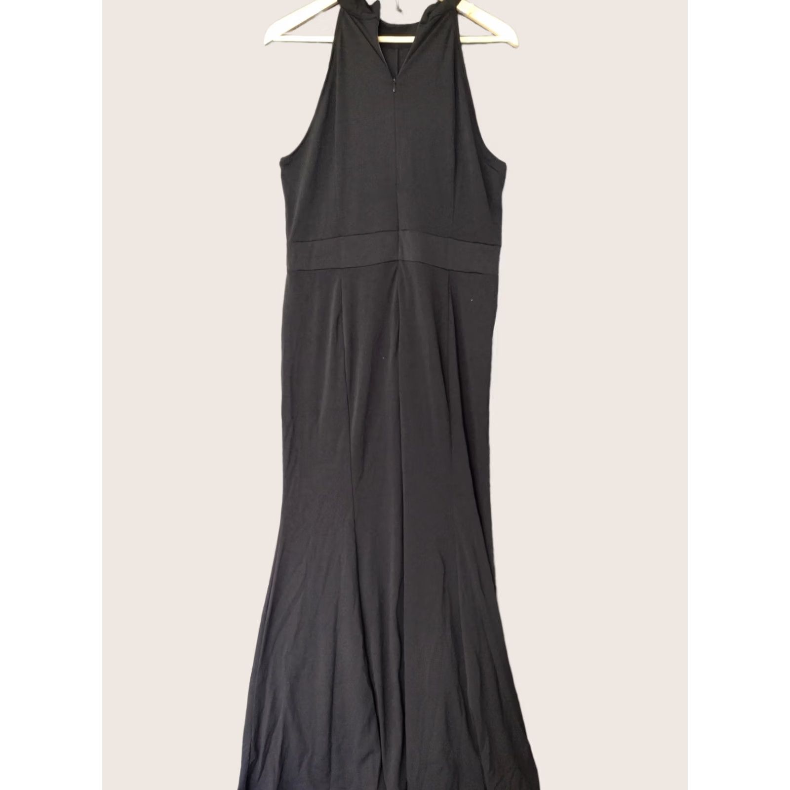 Vintage Berydress Black Solid Sleeveless Long Zip Halter Dress XL Women Vintage No Size XL / US 12-14 / IT 48-50 - 1 Thumbnail