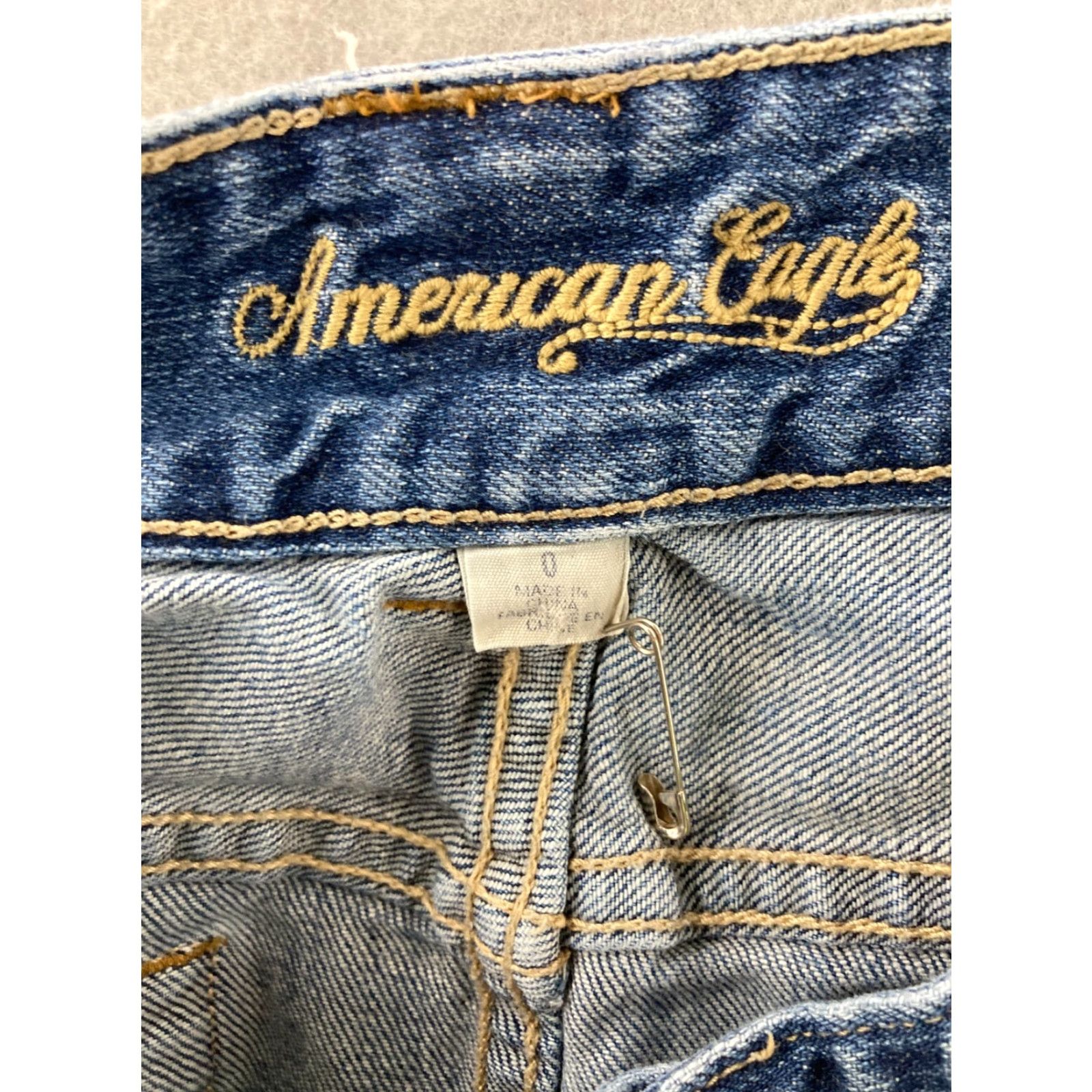 American Eagle Outfitters American Eagle Jean Skirt Womens 0 Mom Denim Stretch Size 25" / US 0 / IT 36 - 6 Thumbnail