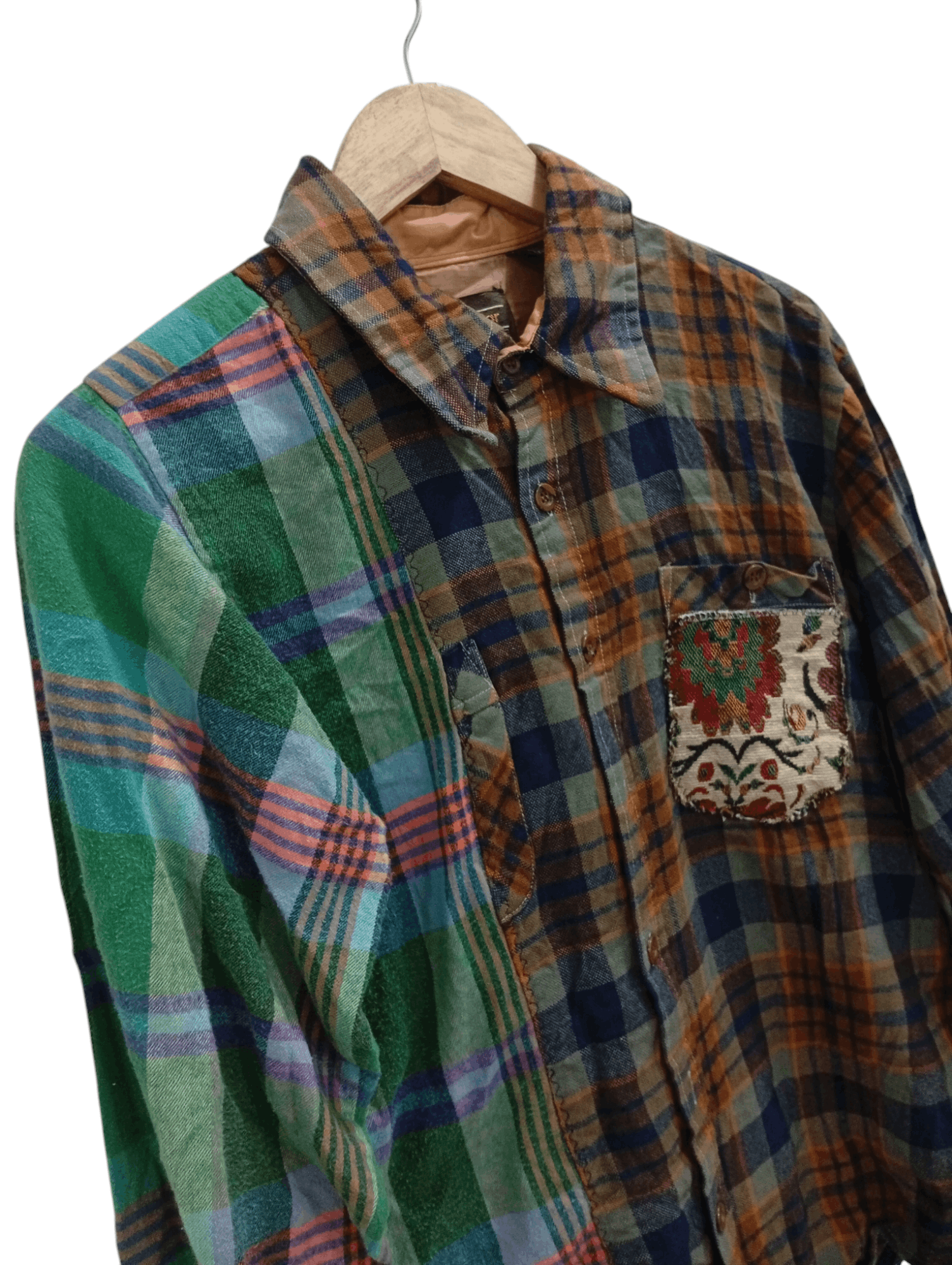 Flannel × Sears × Vintage 🔥🔥Vintage Sears Patchwork Plaid Flannel Shirt Size US M / EU 48-50 / 2 - 4 Thumbnail