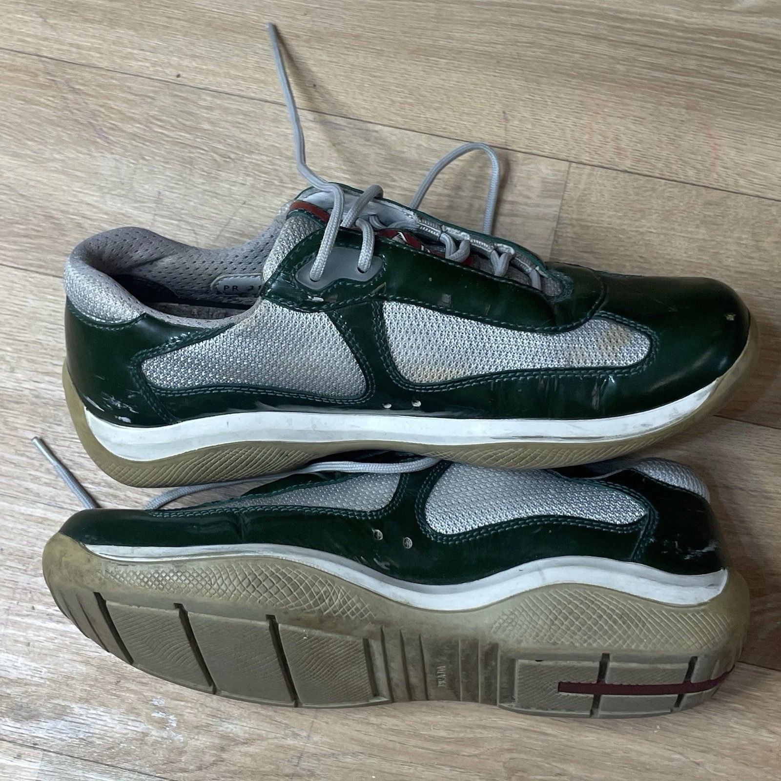 Prada Prada America's Cup Linea Rossa green Patent Leather Mesh Size US 8 / IT 38 - 6 Thumbnail