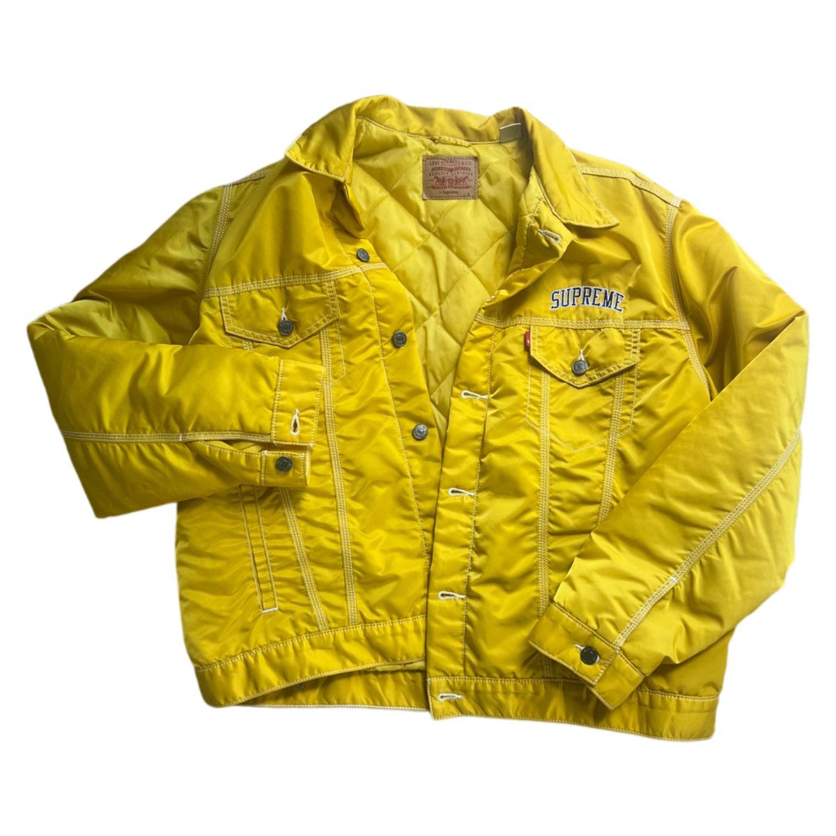 Levi's × Supreme Supreme x Levis Quilted Tucker Jacket Yellow Size US L / EU 52-54 / 3 - 1 Thumbnail
