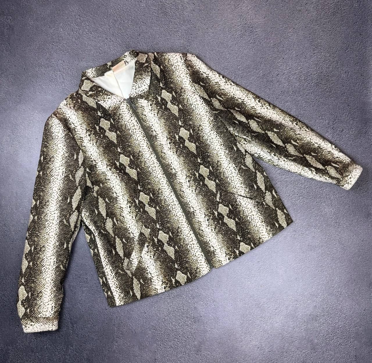 Japanese Brand VARSITY BOMBER 00s SNAKEs print JACKET Size M / US 6-8 / IT 42-44 - 4 Thumbnail