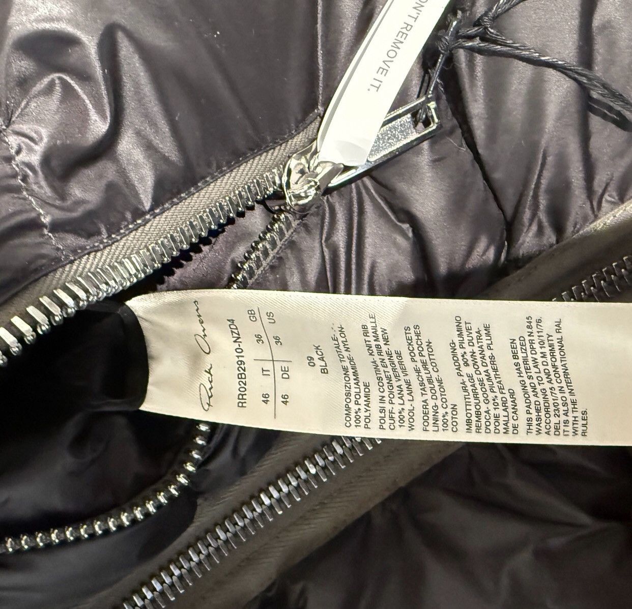 Rick Owens Rick owens mainline show shark full zipper alien down jacket Size US S / EU 44-46 / 1 - 7 Thumbnail