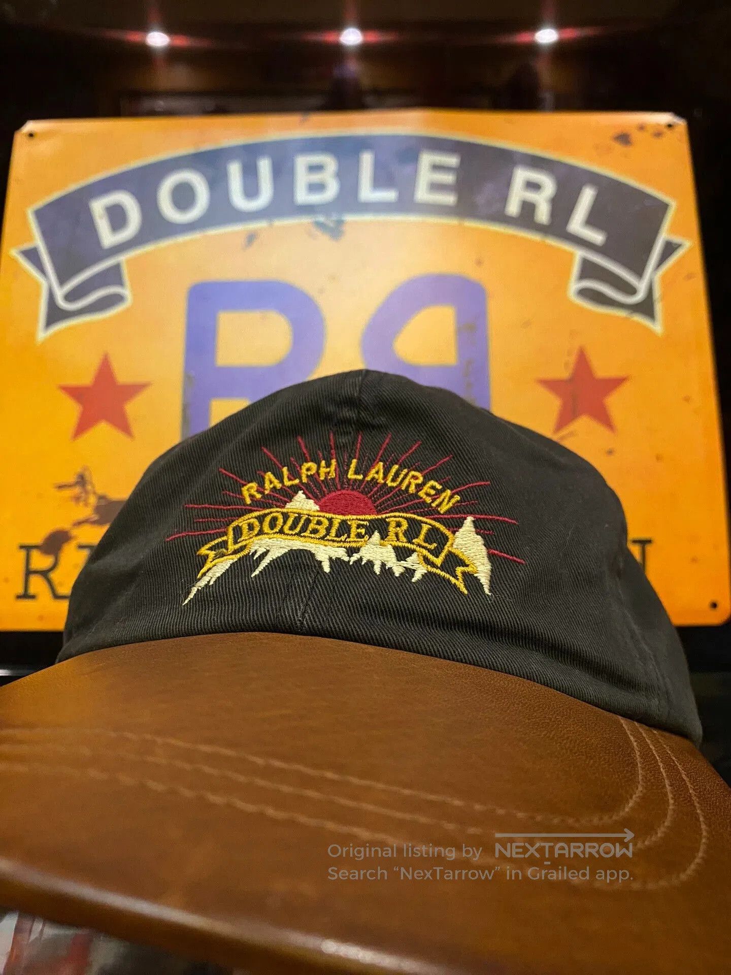 RRL Ralph Lauren Double RL Vintage Sunset Logo Cap. Size ONE SIZE - 3 Thumbnail