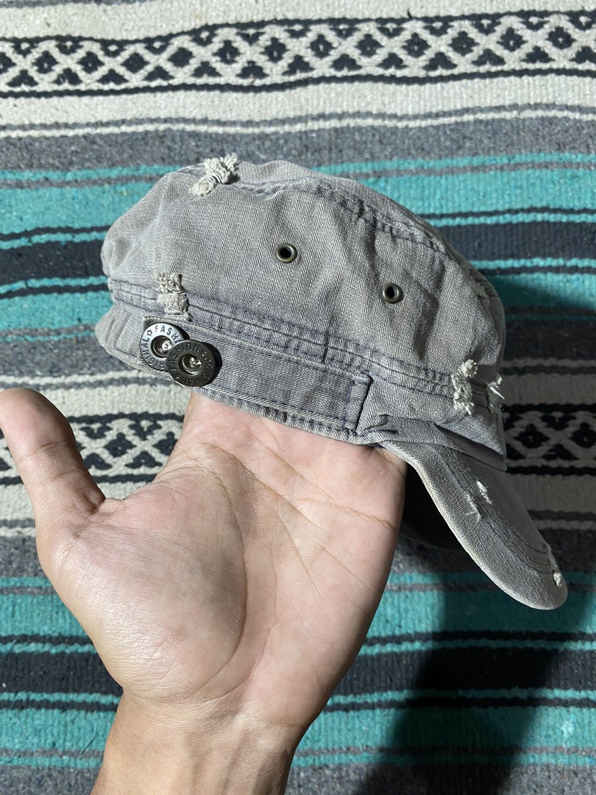 If Six Was Nine × Japanese Brand × Le Grande Bleu (L.G.B.) Y2K Unknown Studded Emerald Adventure Cadet Cap Size ONE SIZE - 4 Thumbnail