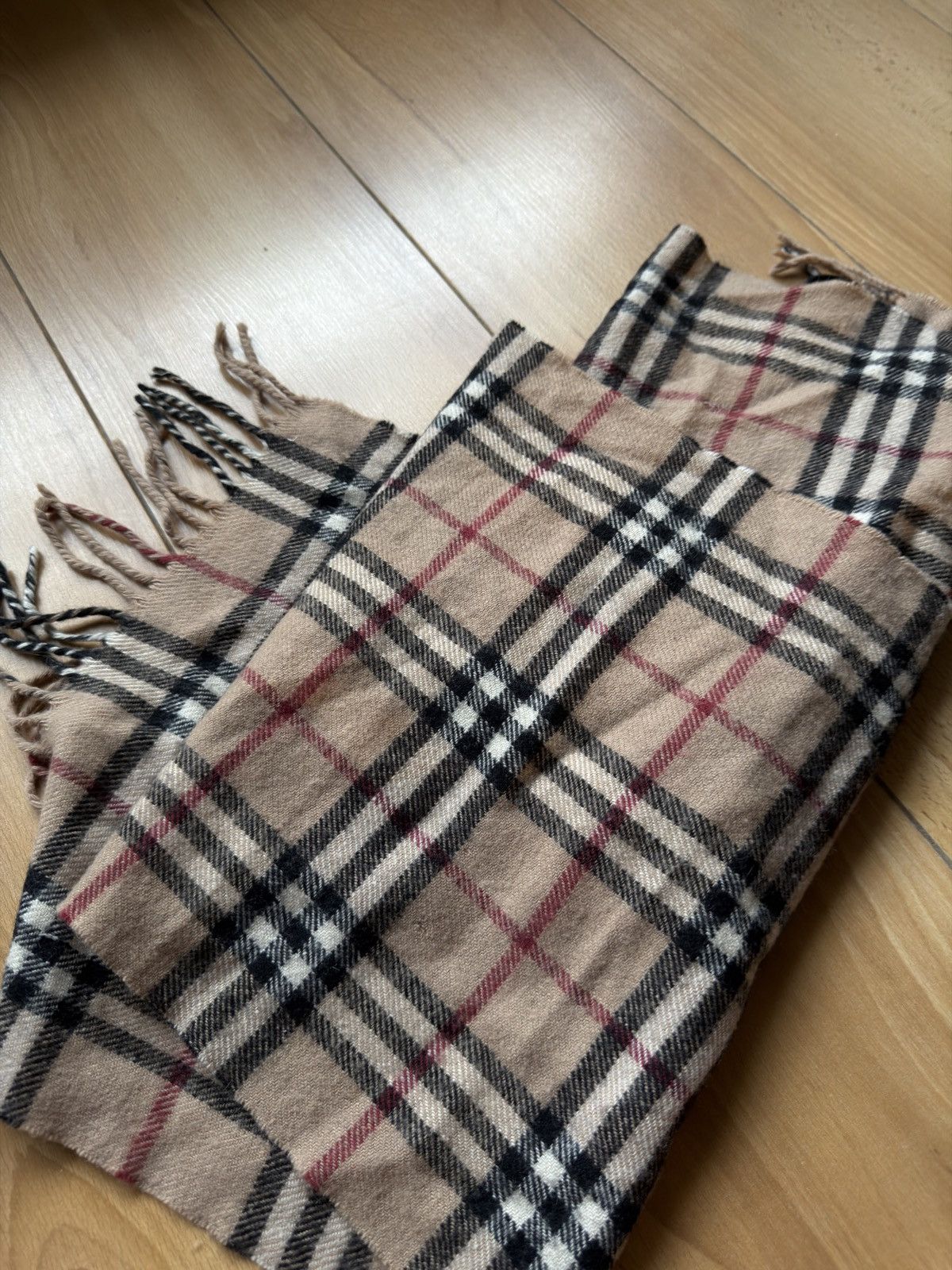 Burberry Burberrys vintage nova check panted cashmere scarf Size ONE SIZE - 4 Thumbnail